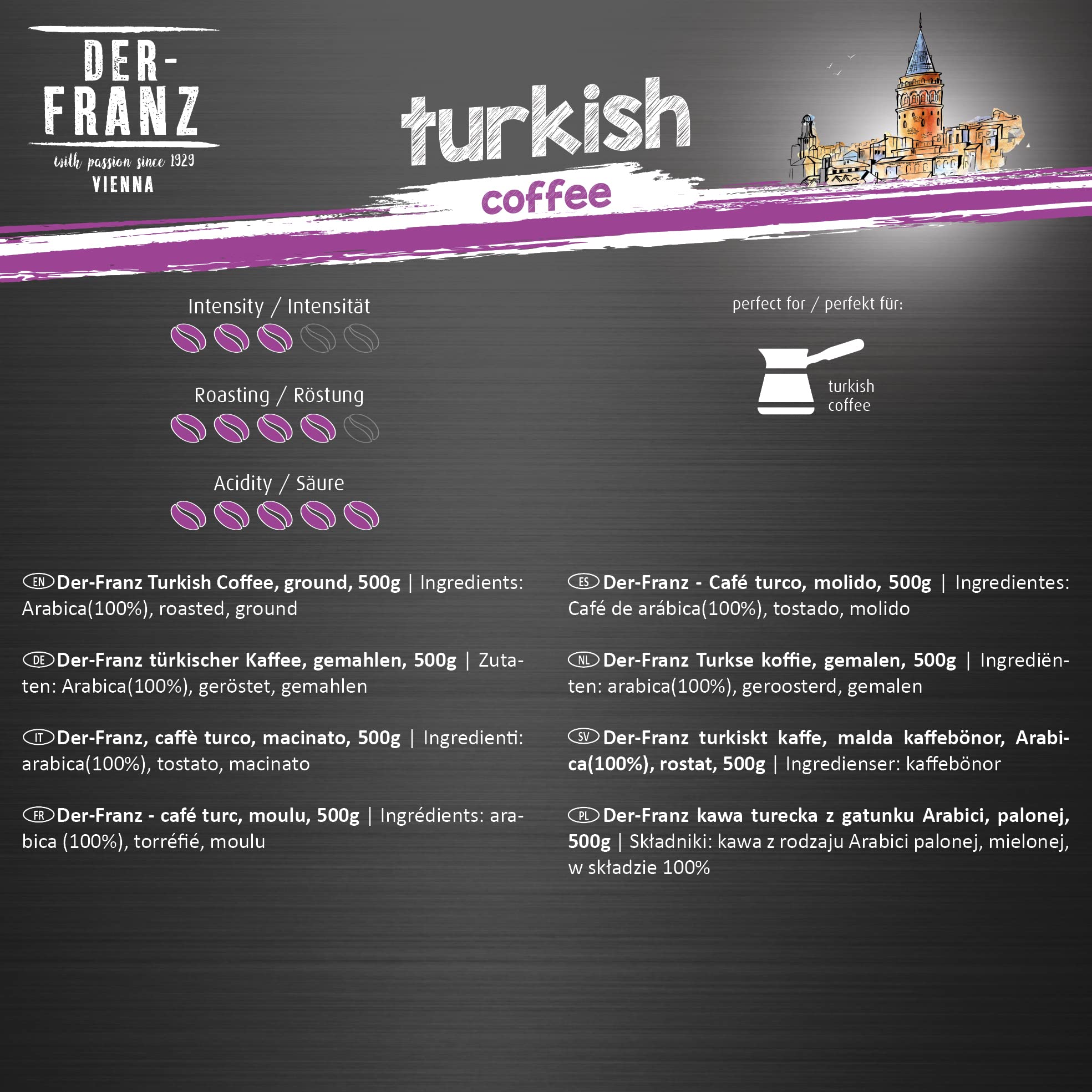 Der-Franz Turkish Coffee, Finely Ground, 2 x 500 g 10