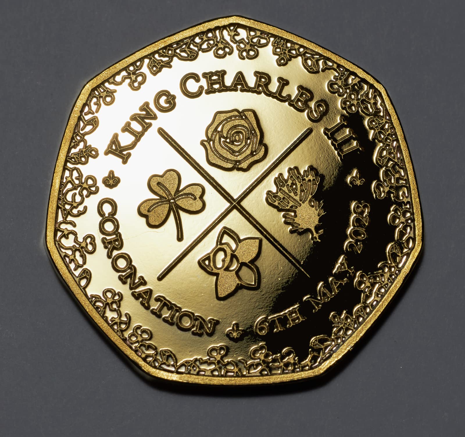 The Commemorative Coin Company King Charles III 24ct Gold Plated Coronation Commemorative Coin 7