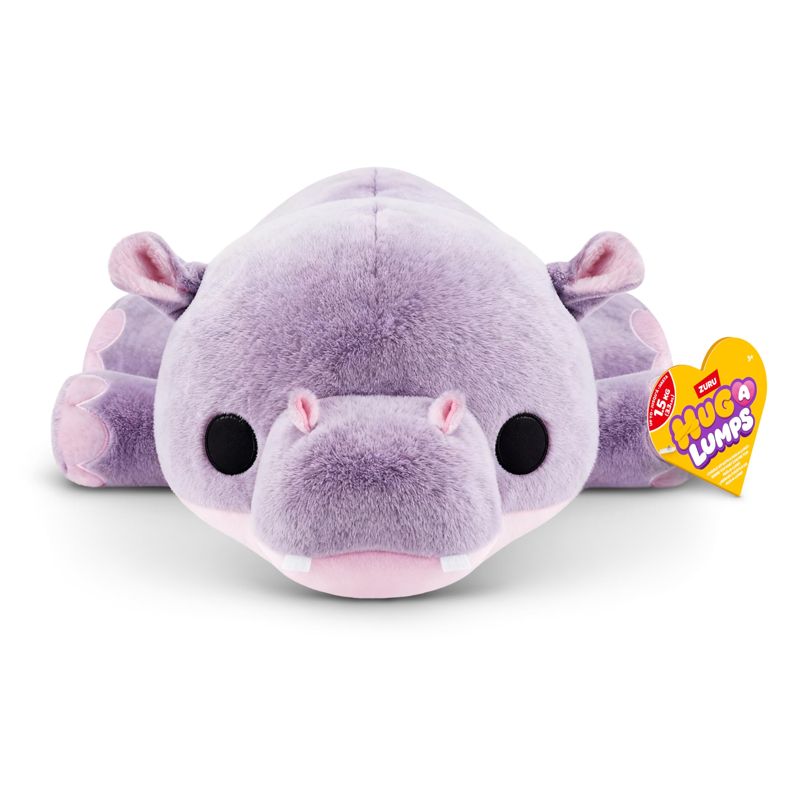 Hug-A-Lumps Medium Harley Hippo Soft Doll - Weighted Plush for Calm & Comfort | Ages 3+ 1