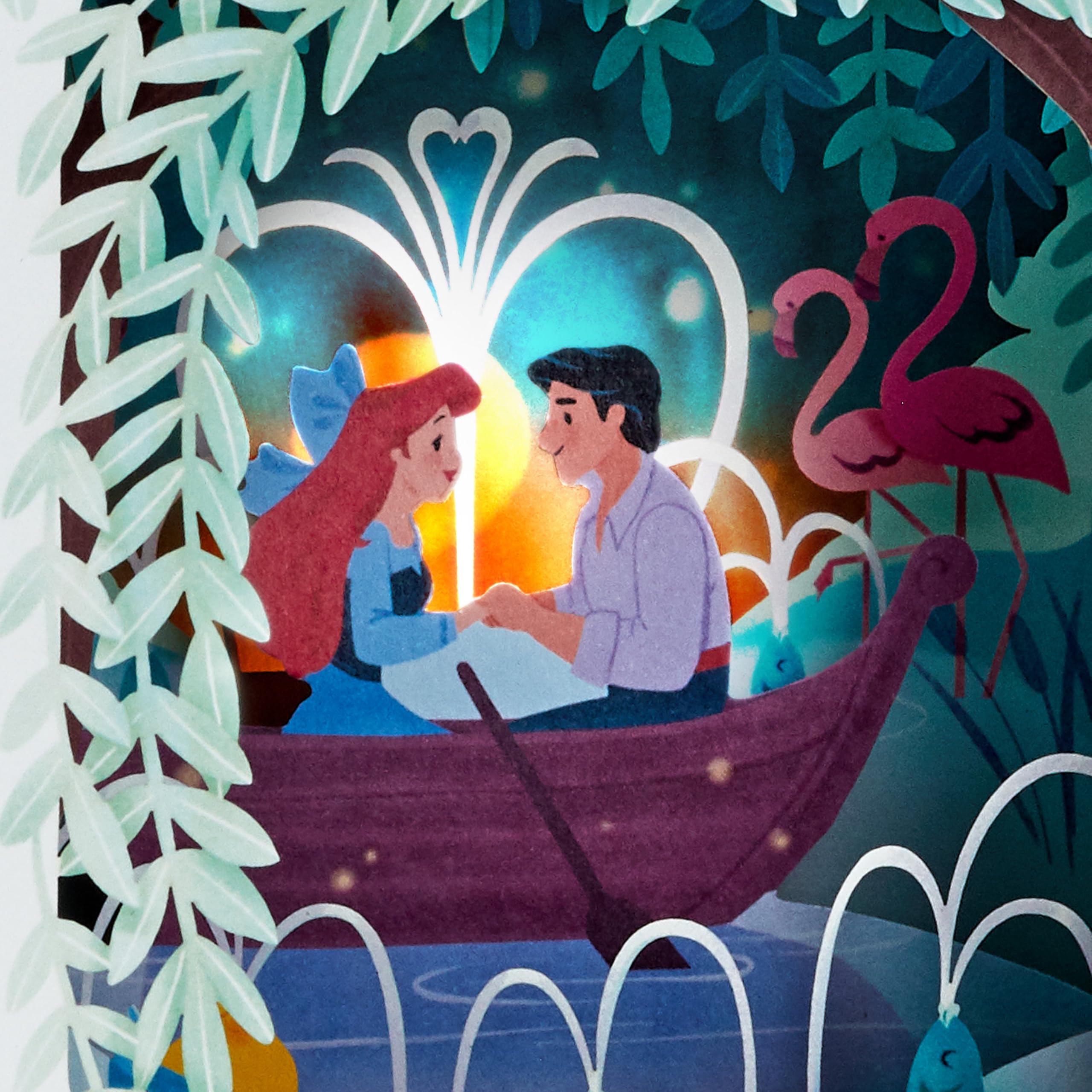 Hallmark Paper Wonder Disney The Little Mermaid 3D Musical Birthday Greeting Card with Lights 3