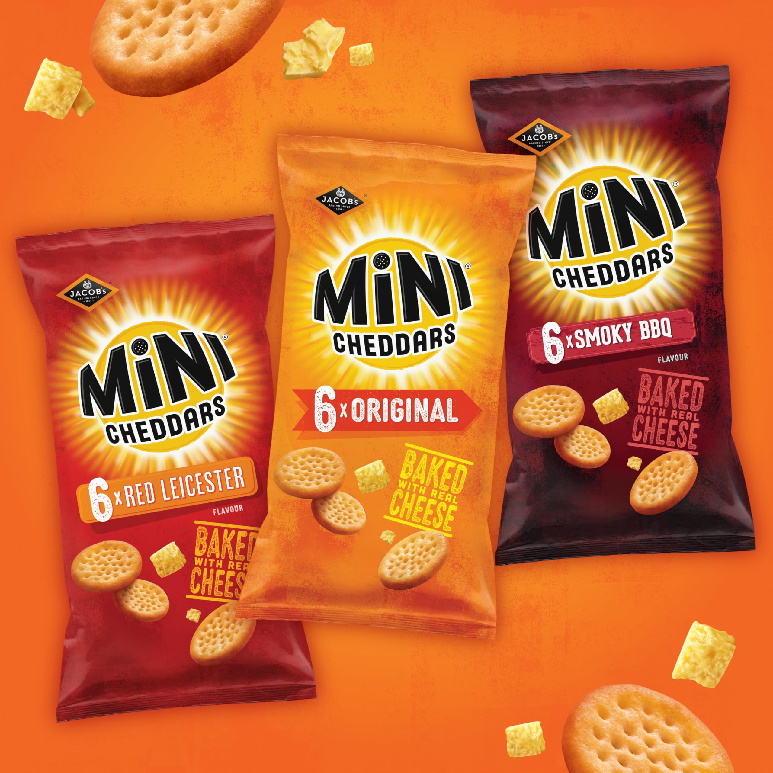 JACOB'S Mini Cheddars Original Snacks Grab Bag, 45g Pack of 1 6