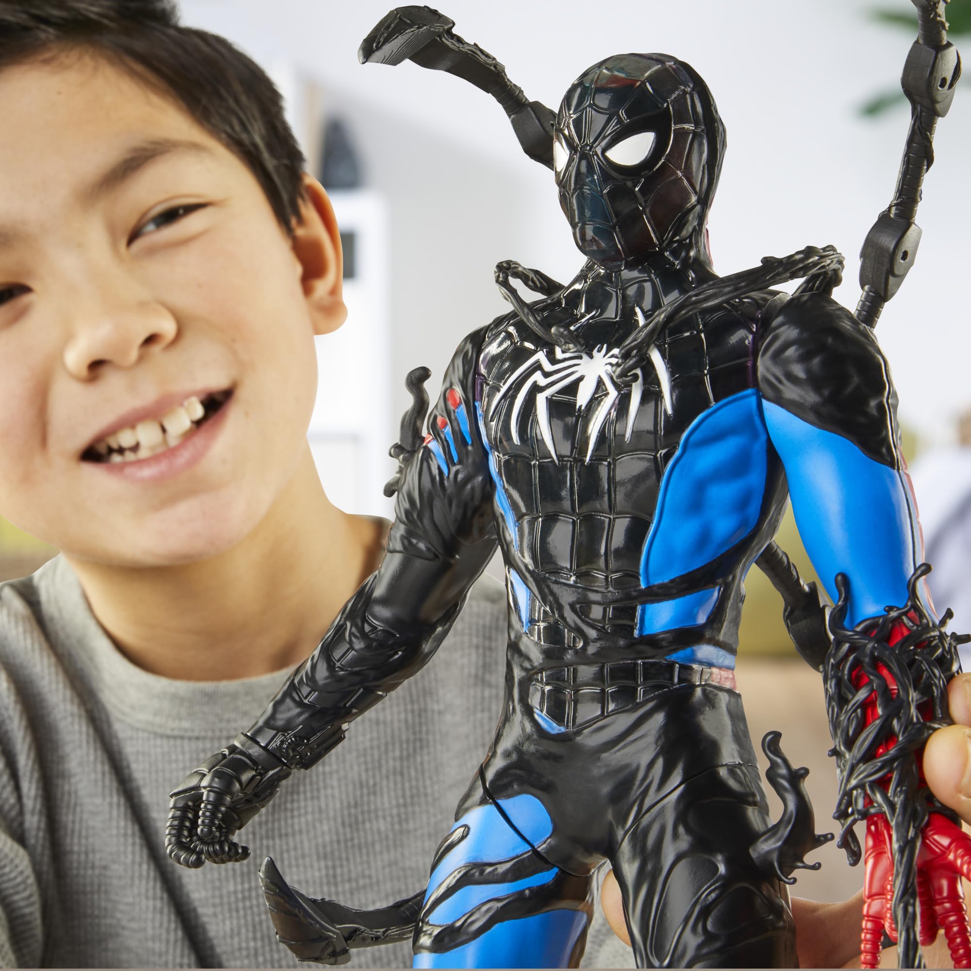 Marvel Spider-Man Liquid Shifter Action Figure - Venomized Transformation, 11-Inch Titan Hero Series Toy for Ages 4+ 8