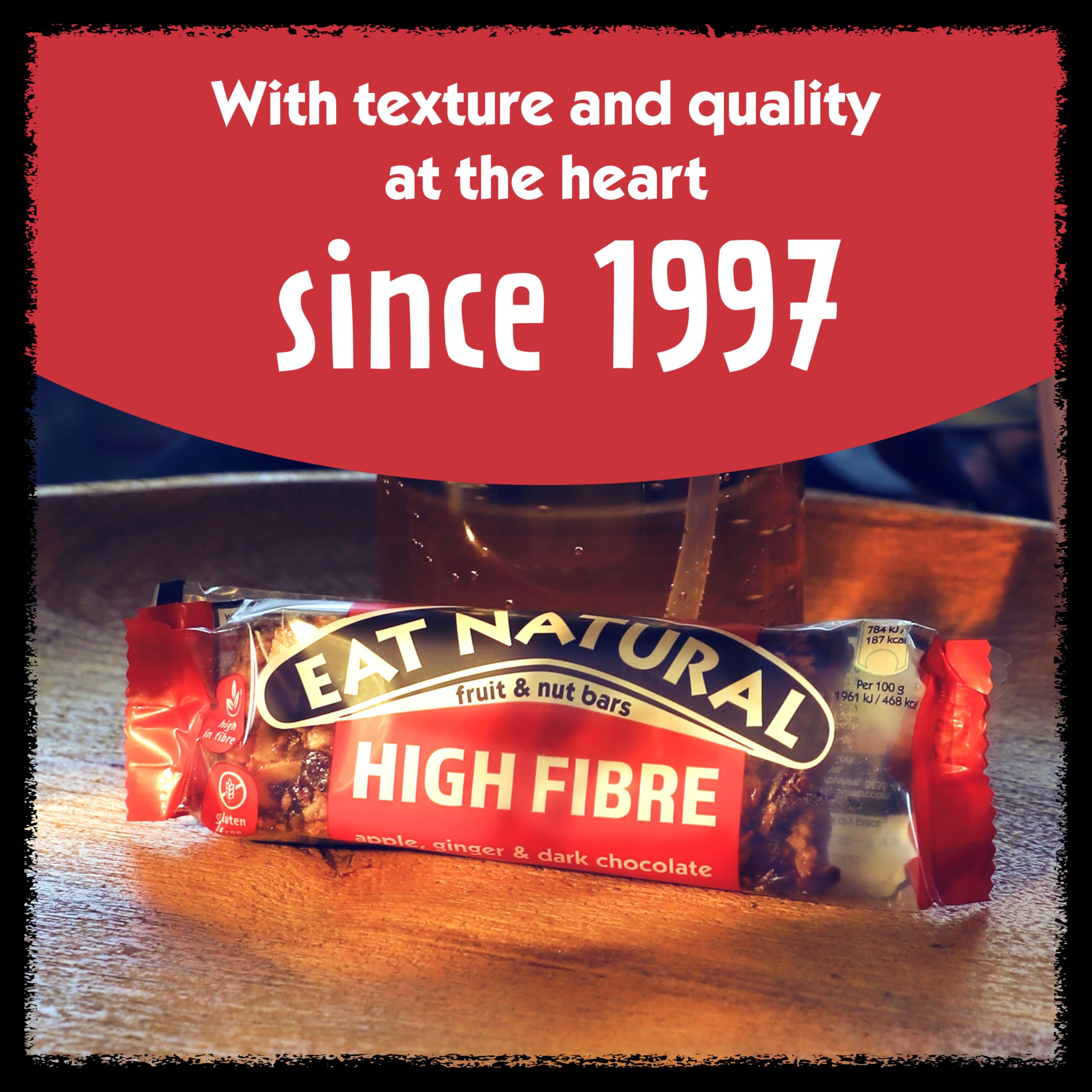 Eat Natural Apple, Ginger & Dark Chocolate Fruit & Nut Bar (12 x 40g) 6