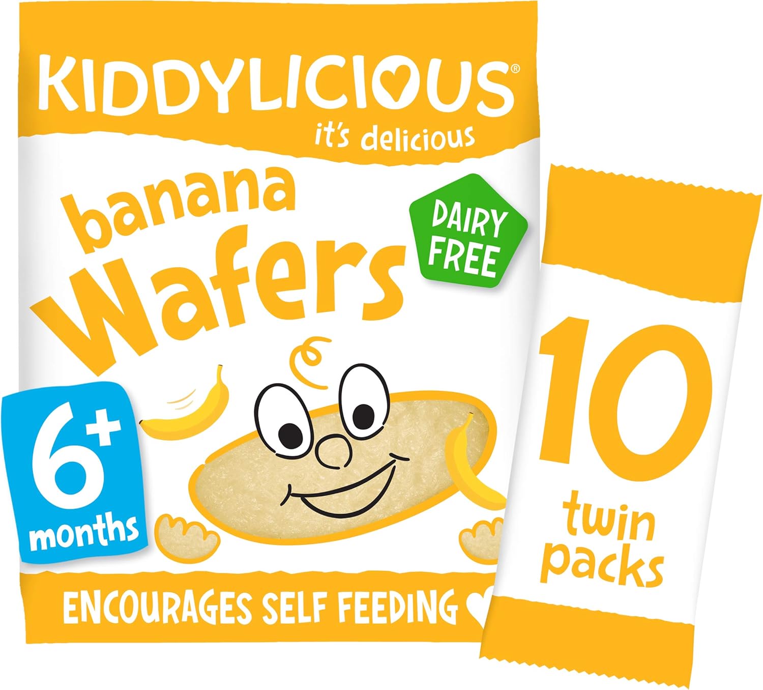 Kiddylicious Banana Wafers Gluten Free Dairy Free Kids Snack, Pack of 40 4