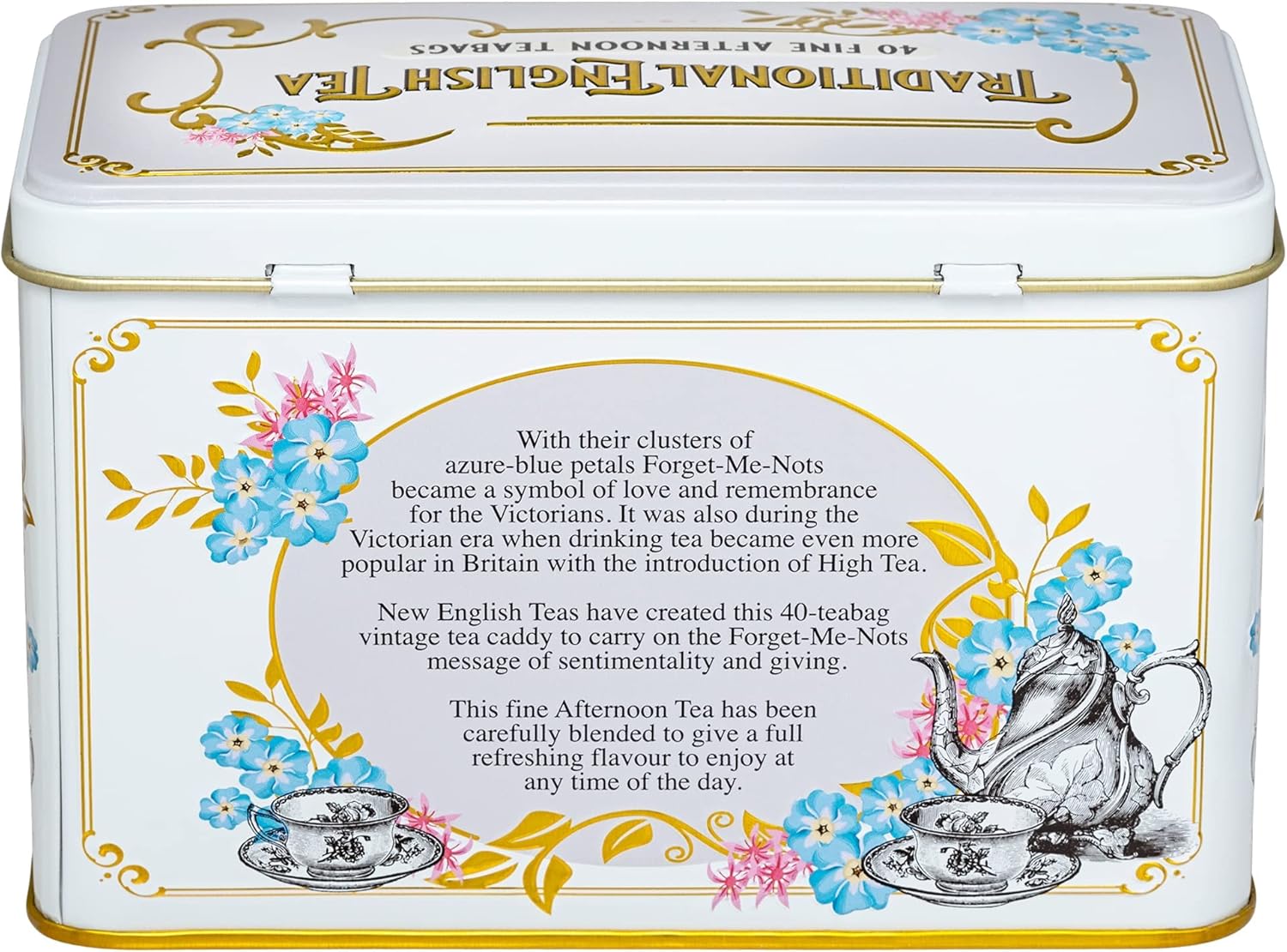 New English Teas Vintage Victorian Ivory Tea Caddy with 40 English Afternoon Teabags 6