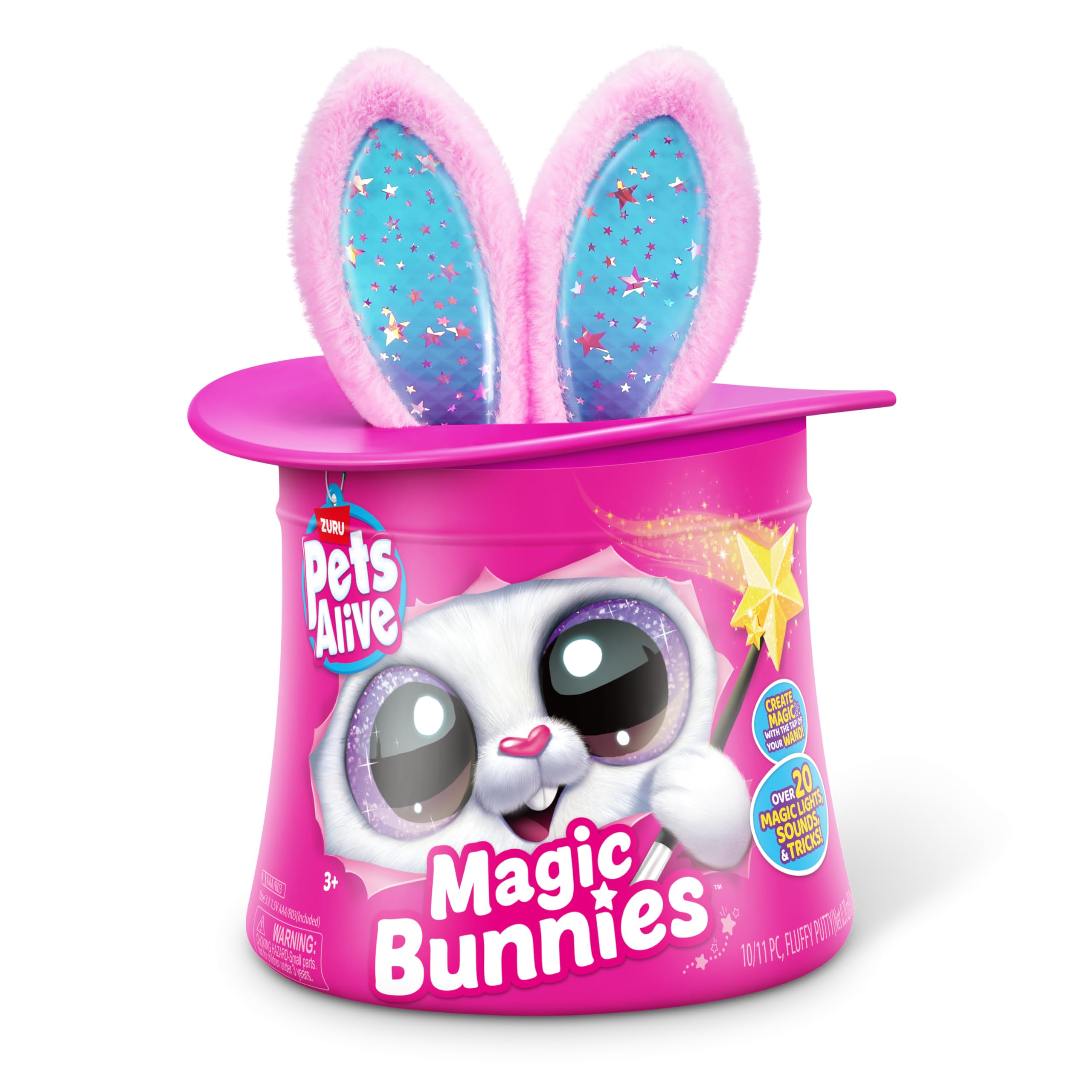 Pets Alive Magic Bunnies Pink Bunny (Candy) by ZURU - Electronic Plush with Lights, Sounds & Mini Bunnies 6