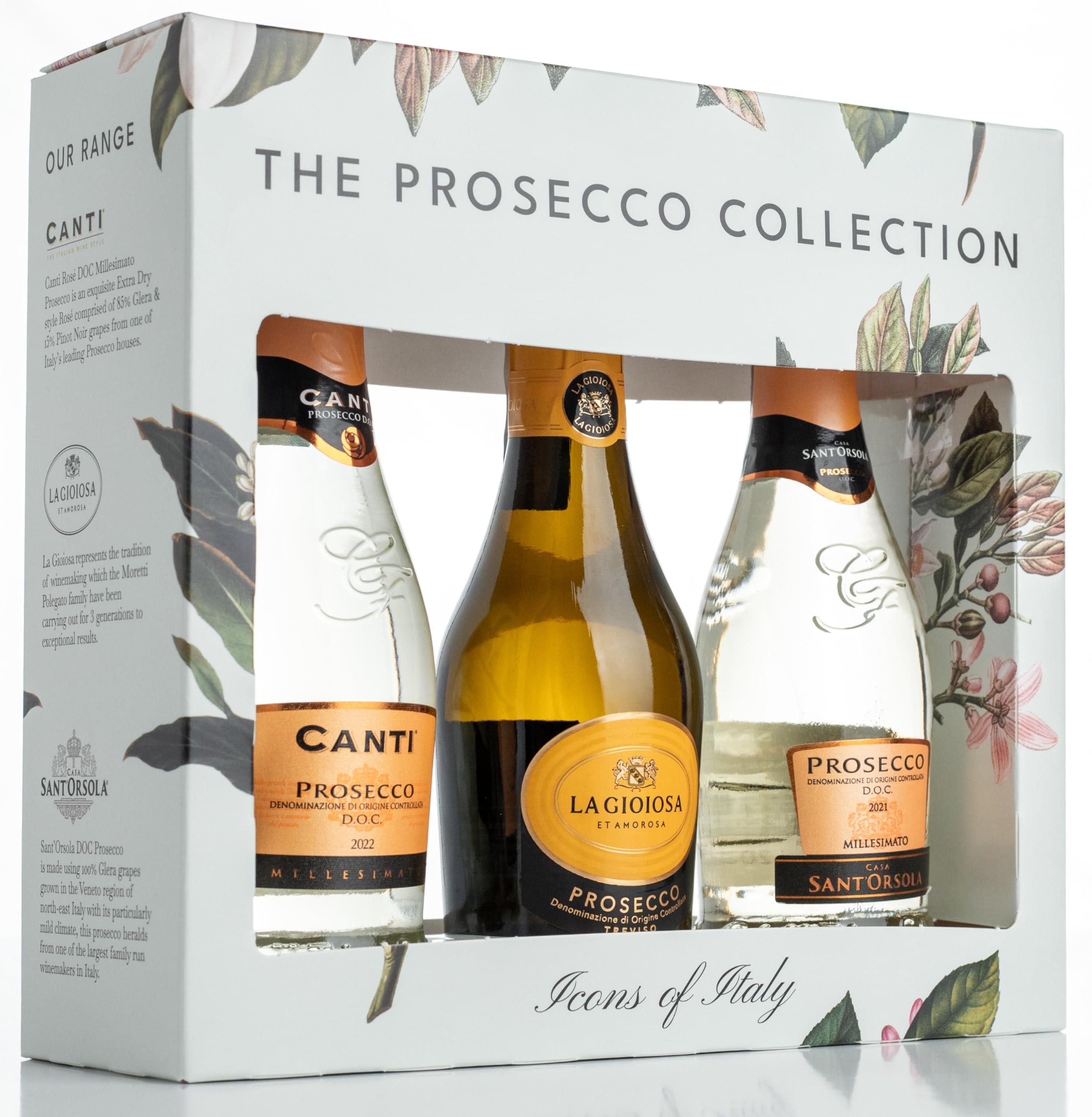 Canti, La Gioiosa & Sant'Orsola - Prosecco Collection Gift Box (3 x 20cl)