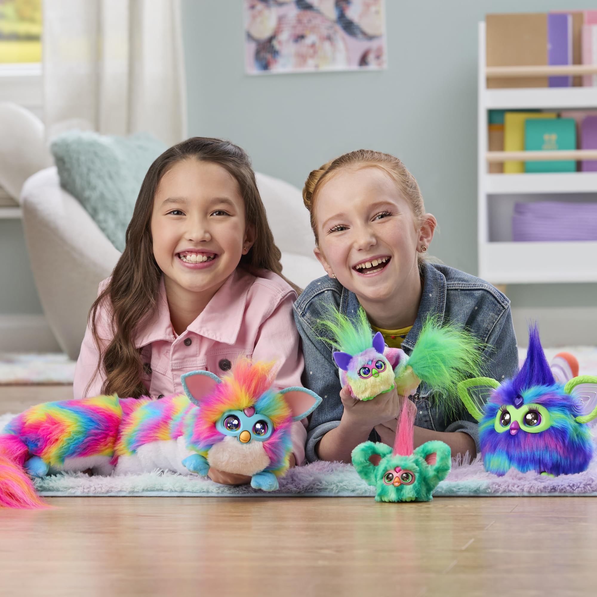 Rain-Bow-Kat DJ Furblets Plush Toy - Interactive Musical Stretchable Figure for Kids 6+ 5