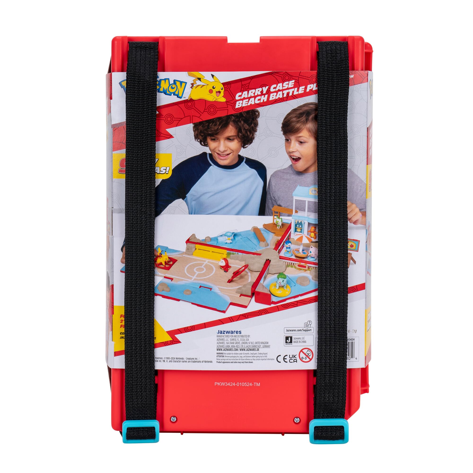 Pokémon Carry Case Beach Battle Playset - Portable Transforming Backpack with Pikachu Figure 11