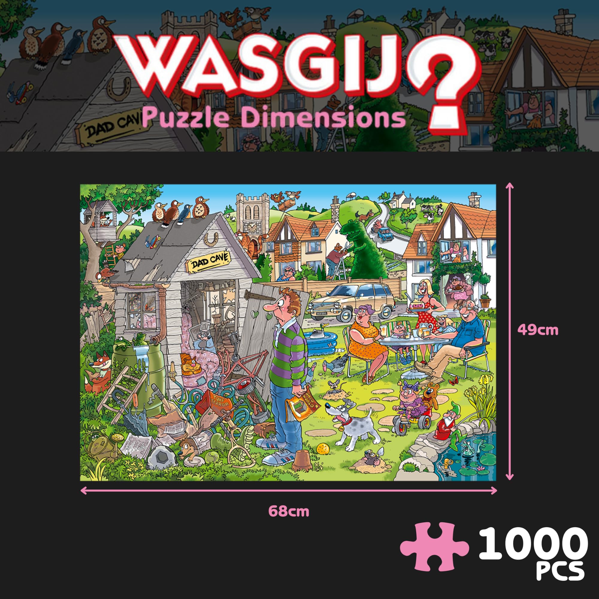 Wasgij Destiny 28: Dad Cave - 1000 Piece Puzzle for Adults 5