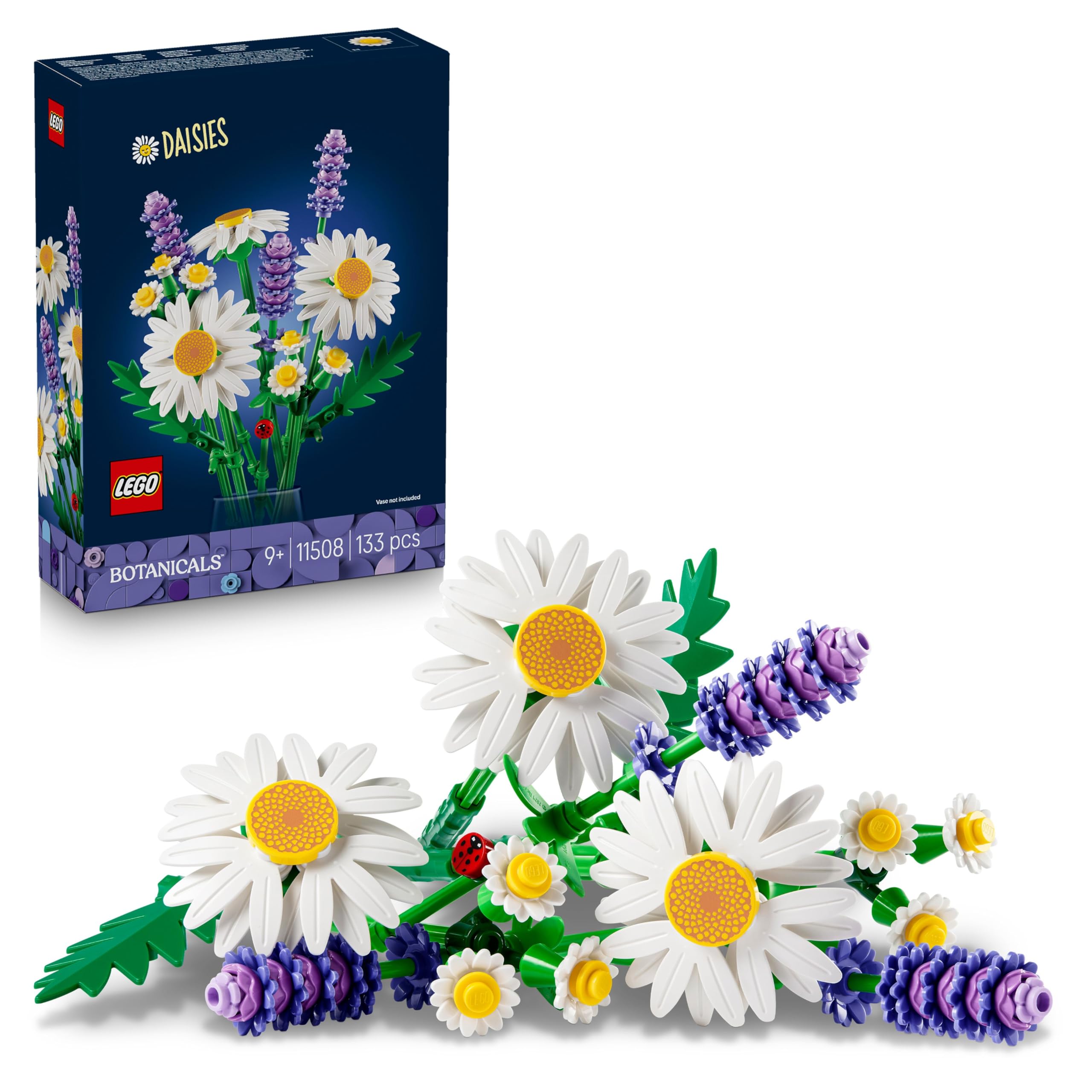 LEGO Botanicals Daisies Building Set 11508 | 9+ Years | Artificial Flower Bouquet Decor