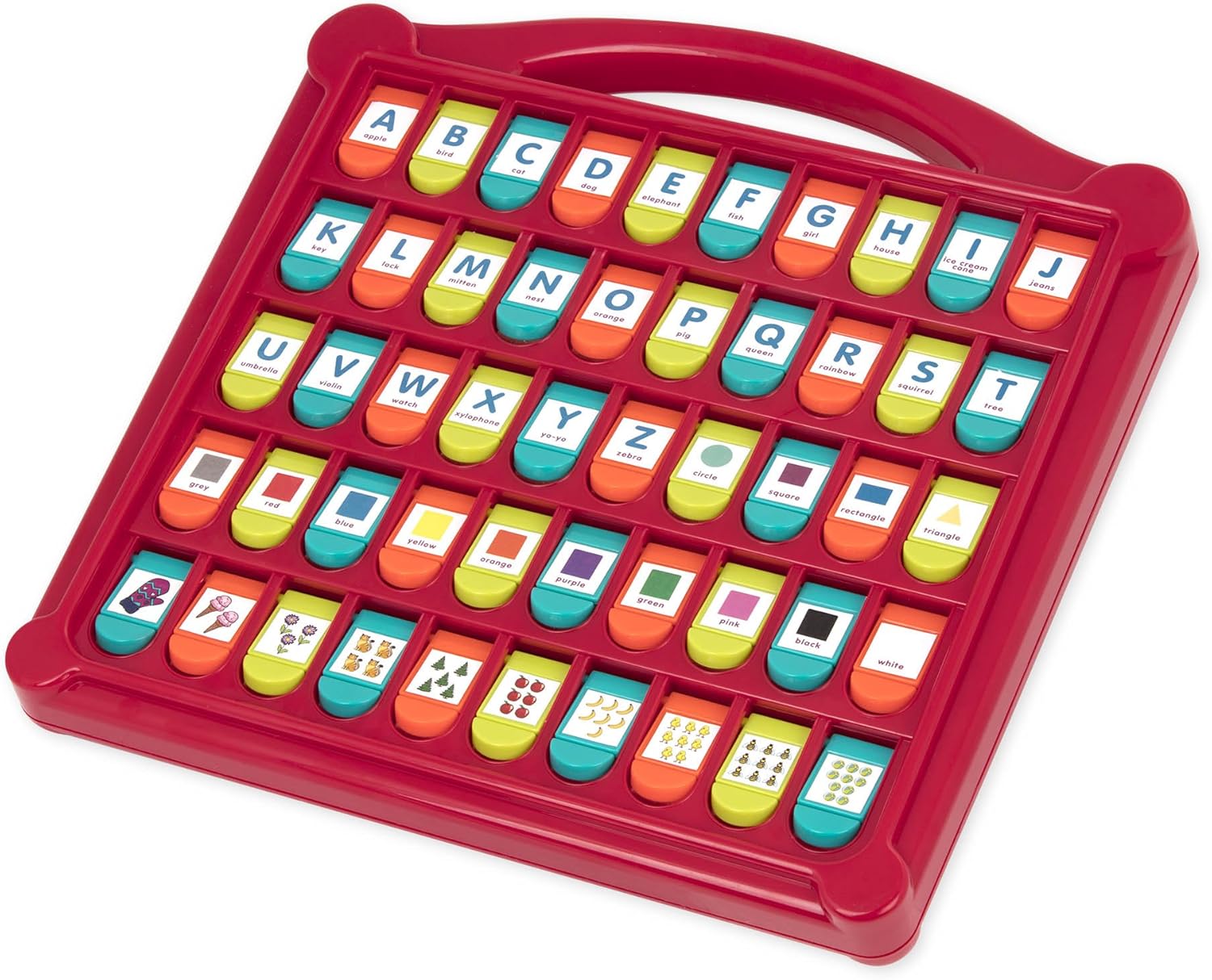 Battat Hide & Seek Alphabet - 50 Pop-Up Learning Toy for Letters, Numbers, Shapes & Colors 5