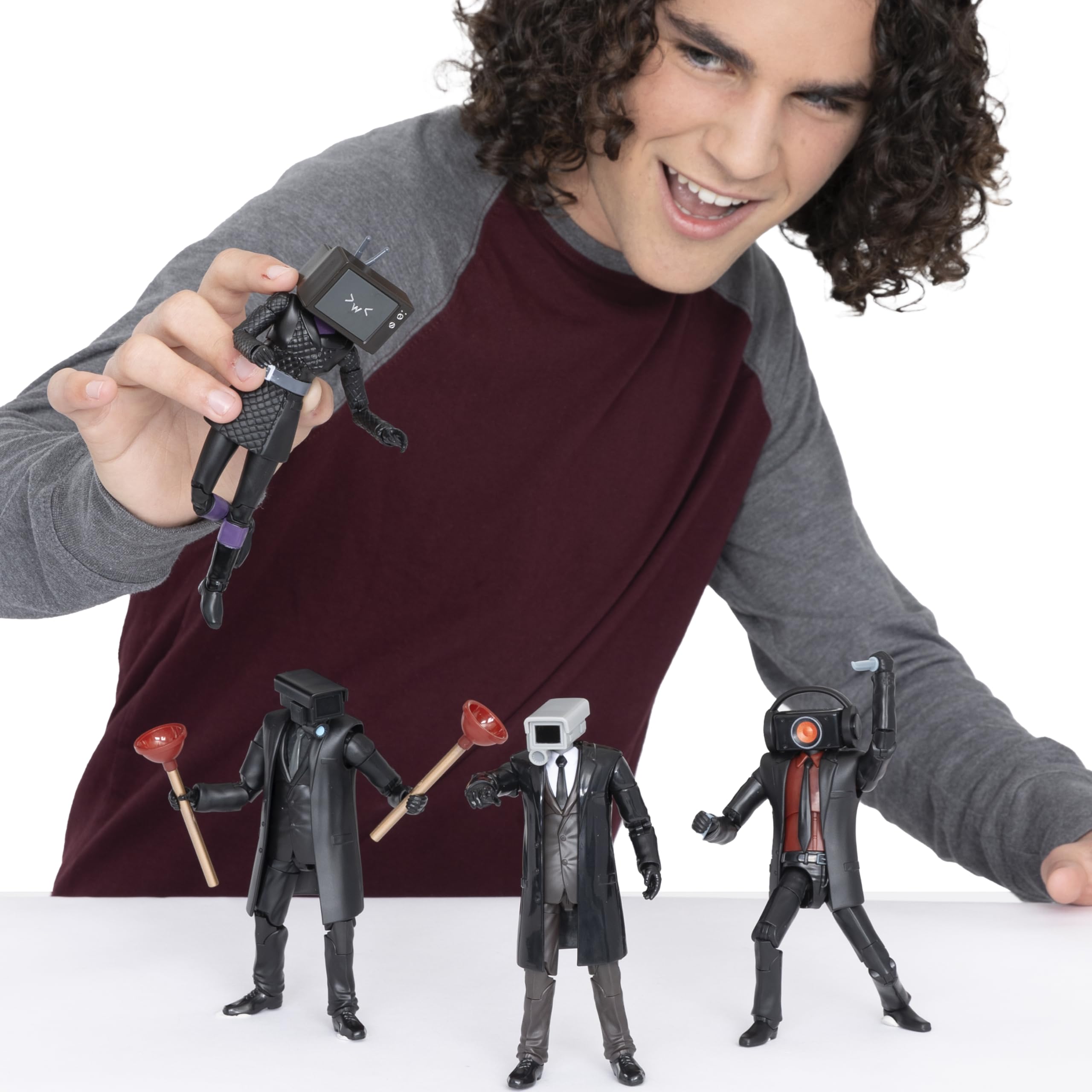 Skibidi Toilet Deluxe Figure - Plungerman 6" Collectible Action Figure, 22 Articulated Joints, Age 8+ 6