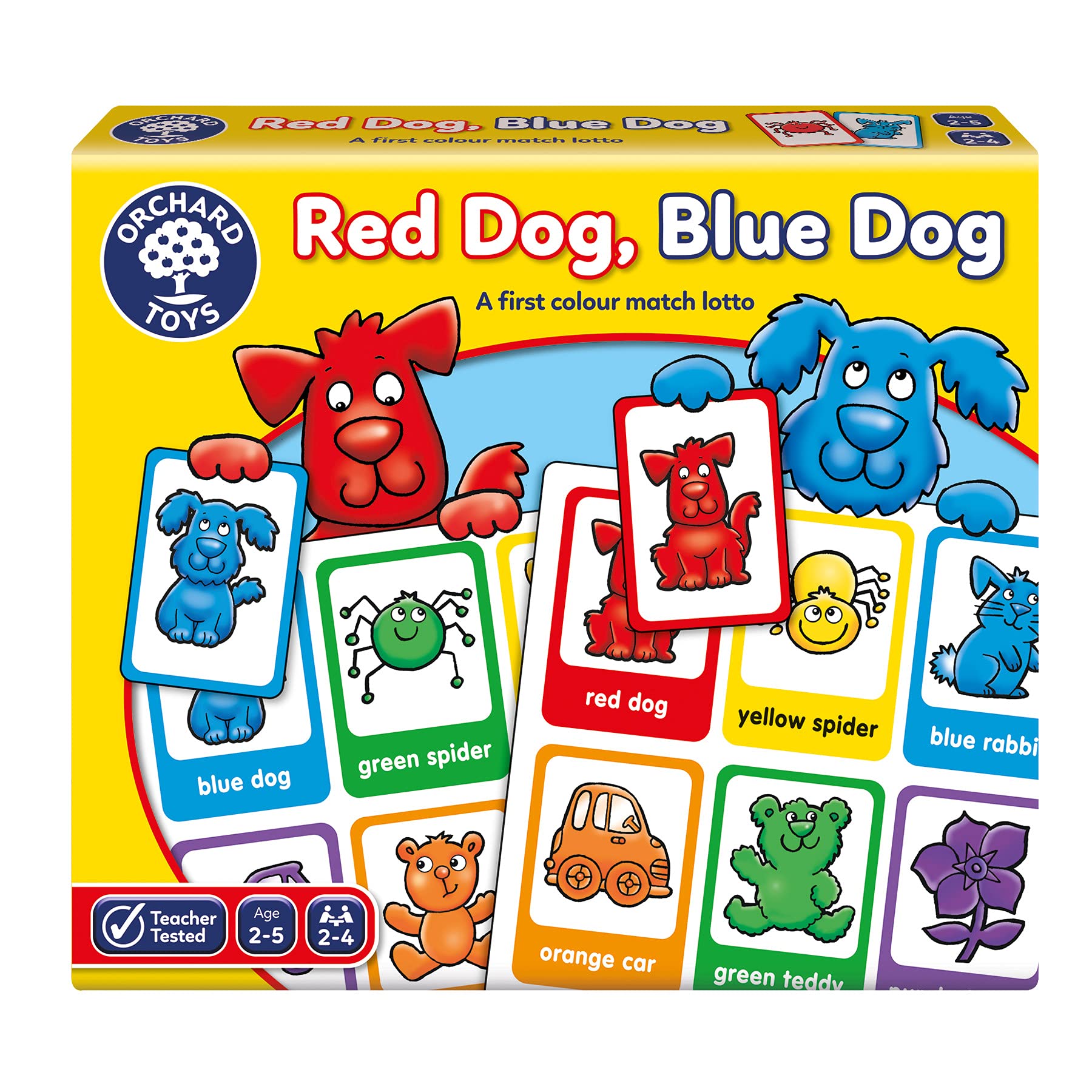 Orchard Toys Red Dog Blue Dog Lotto Game - Matching & Memory for Ages 2-5 | 2-4 Players