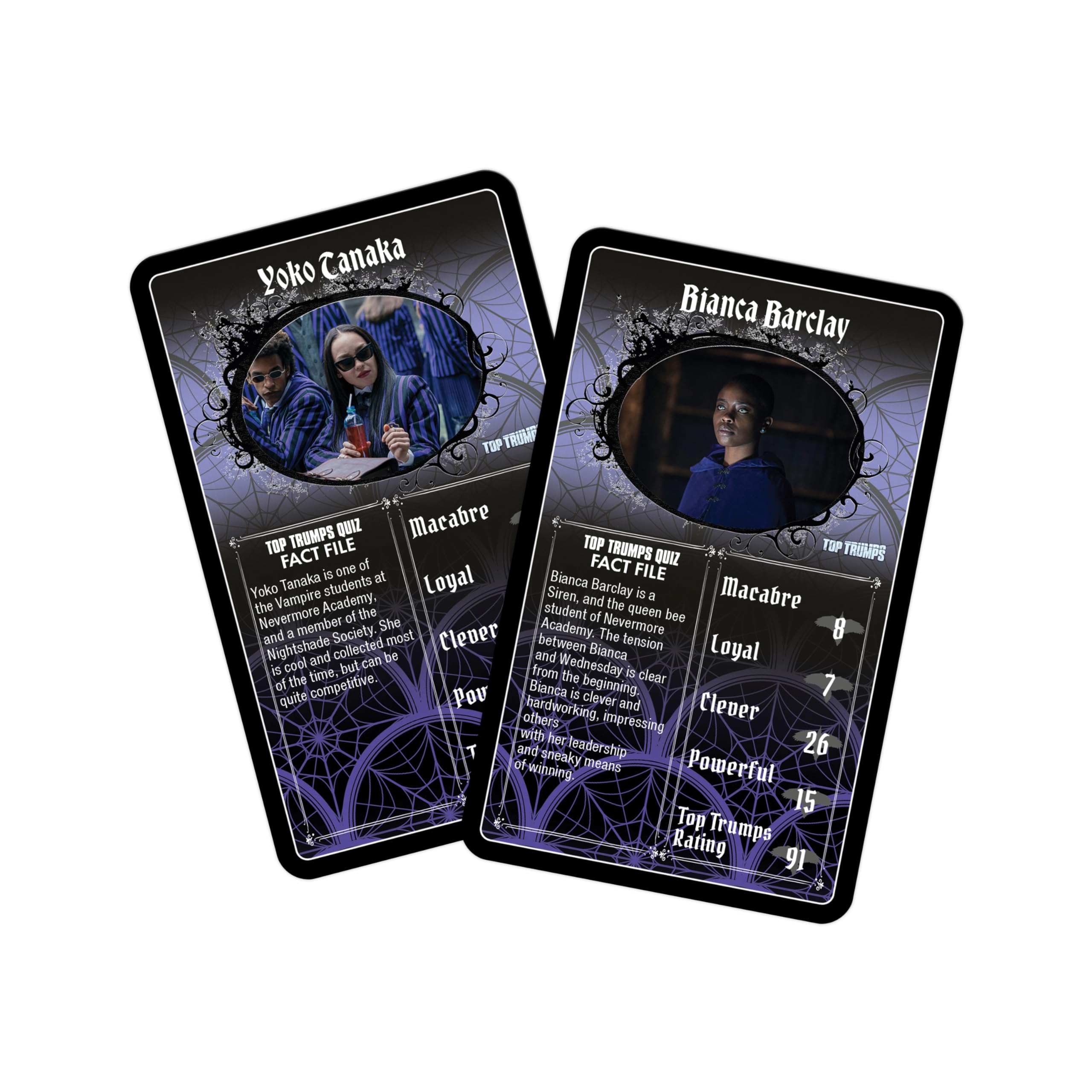 Top Trumps Wednesday Card Game - 30 Character Deck with Clever, Powerful, Macabre & Loyal Stats 7