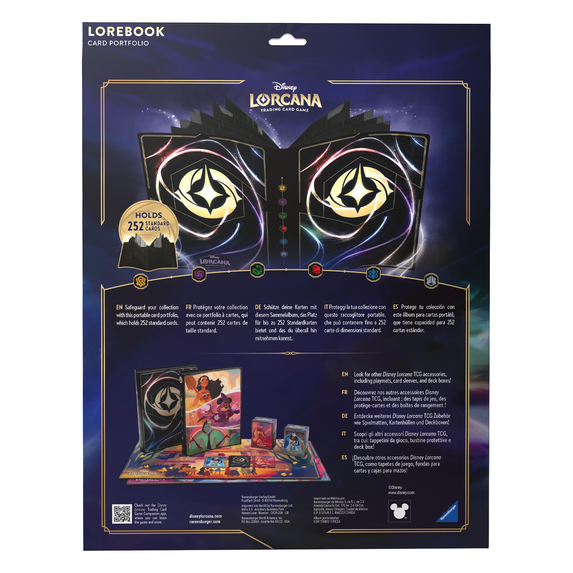 Ravensburger Disney Lorcana TCG Card Portfolio - Burgundy Trading Card Storage 4