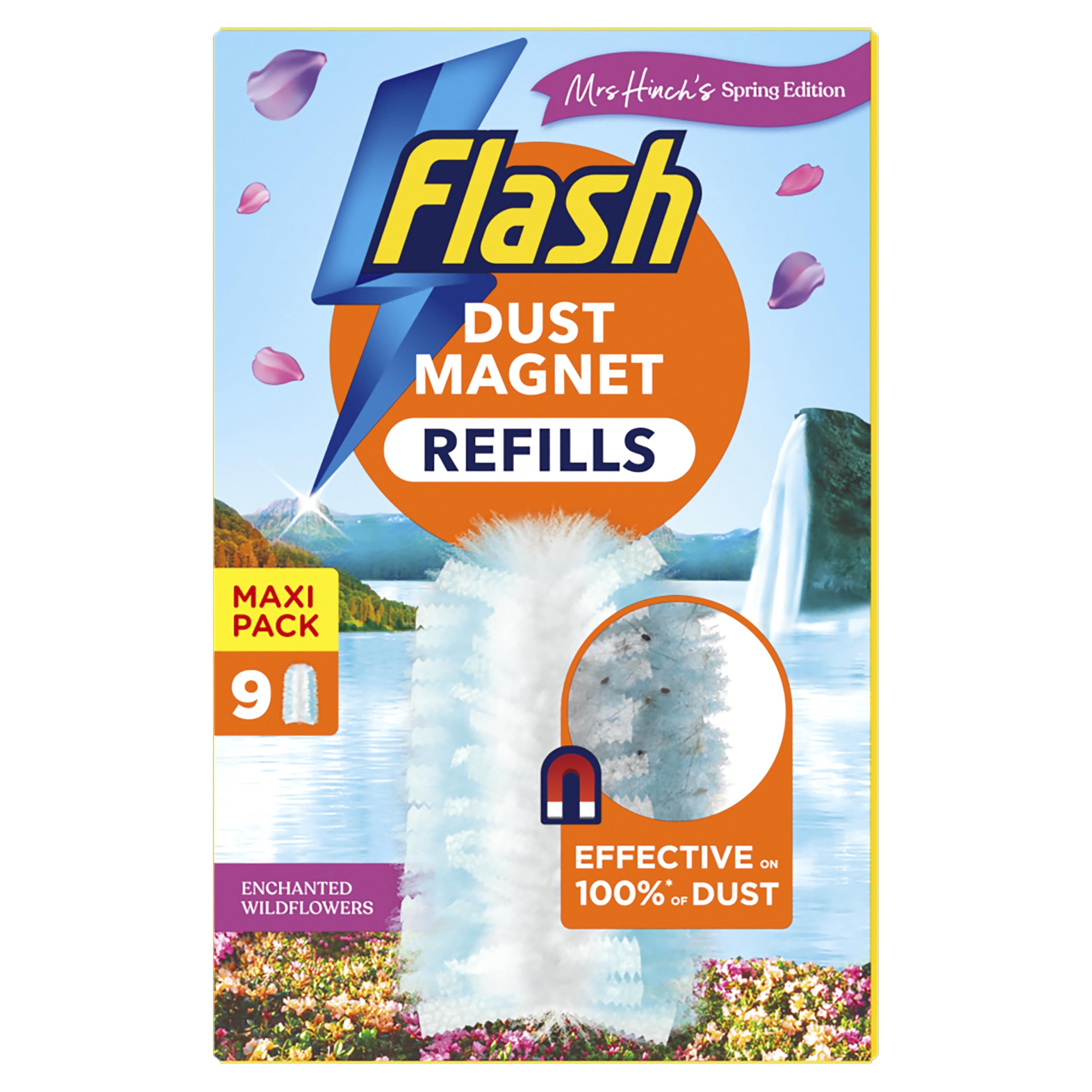 Flash - Dust Magnet Mrs Hinch's Enchanted Wildflowers Scented Duster Refills