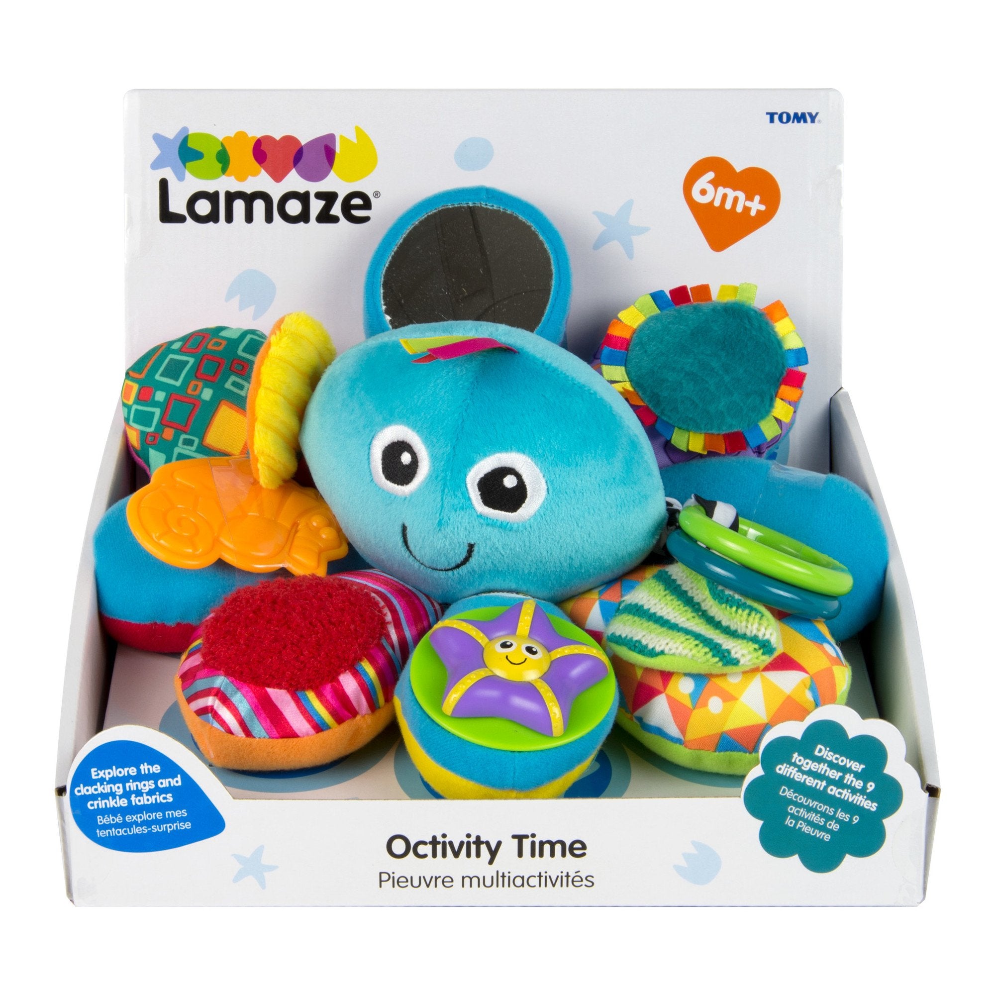 LAMAZE Octivity Time Baby Sensory Toy, Soft Baby Toy for Sensory Play and Discovery, Octopus Toddler Toy Suitable from 6 Months, 1+ Year Old Boys and Girls 6