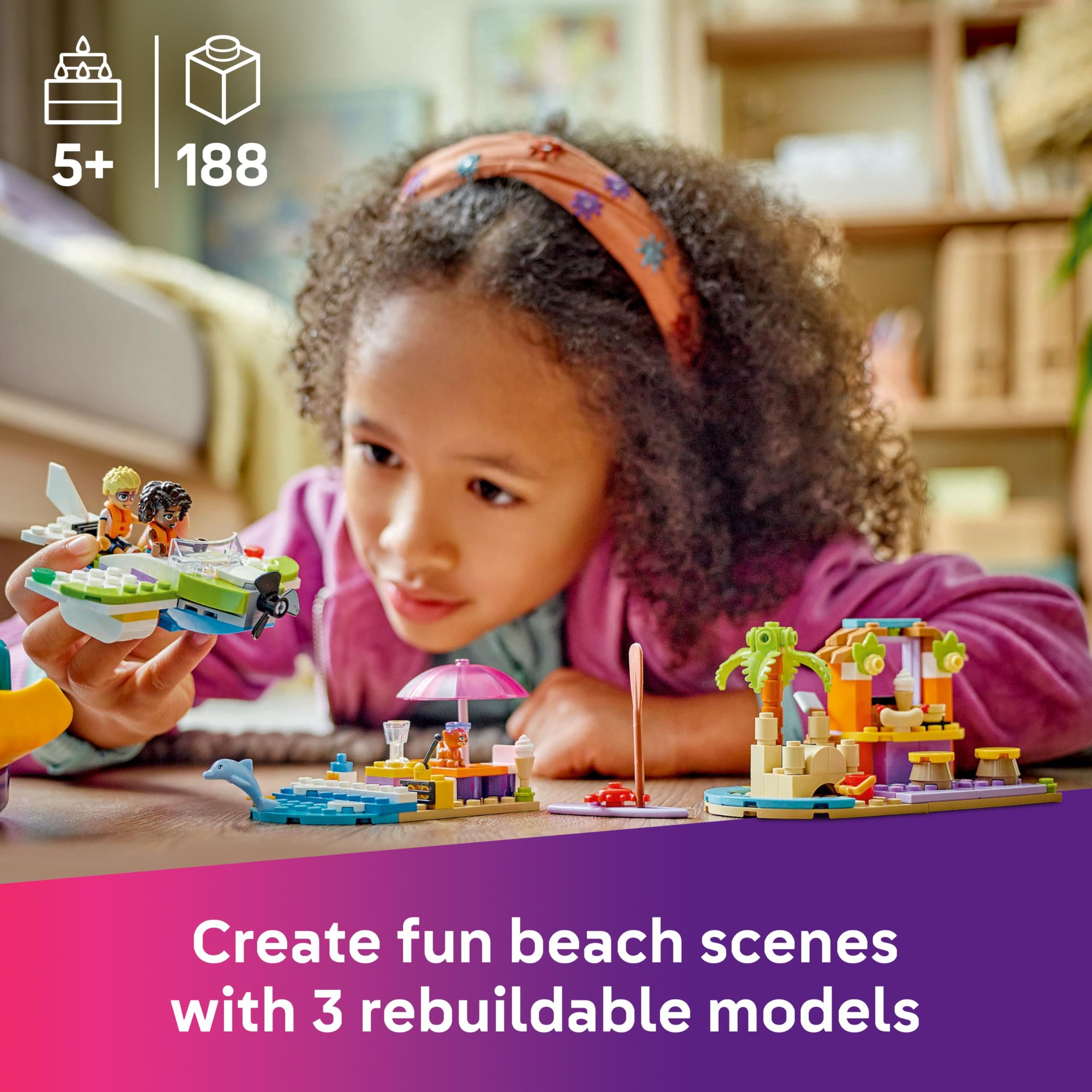 LEGO Friends 2in1 Creative Beach and Travel Suitcase Set - Buildable Playset for Kids 5+ 6