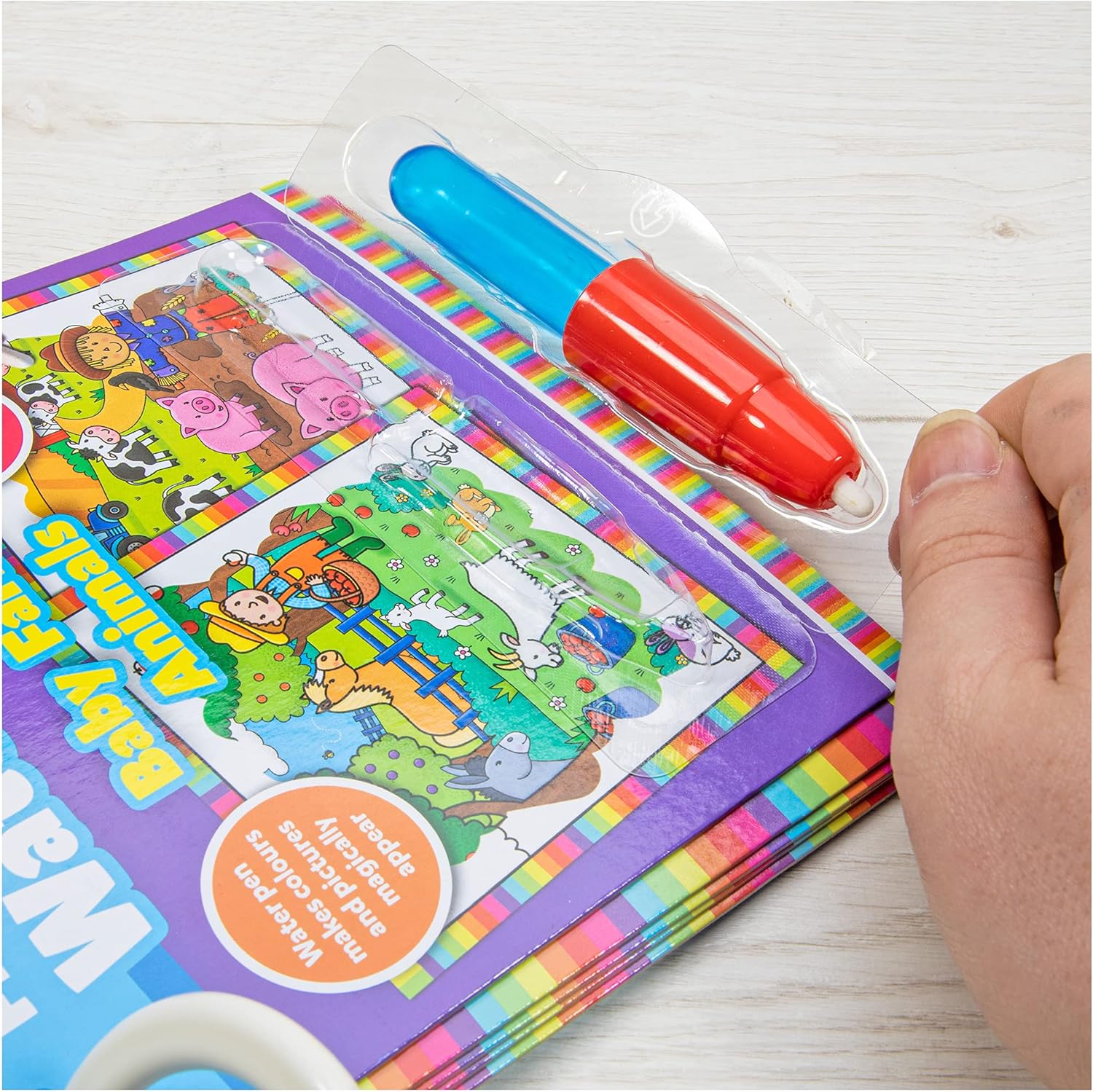 Galt Toys First Water Magic - Baby Farm Animals Reusable Water Colouring Book for Toddlers 18M+ 7