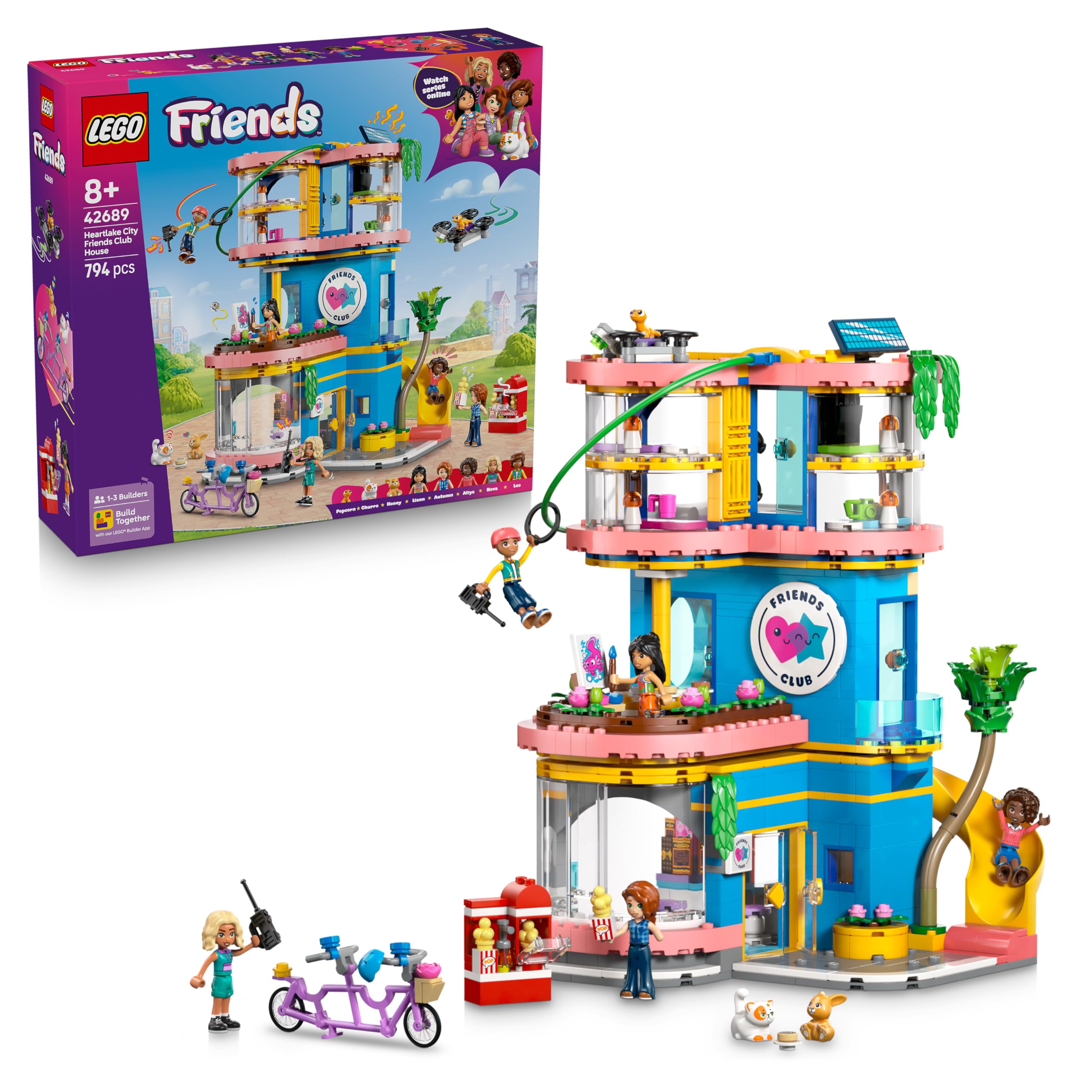 LEGO Friends Heartlake City Friends Club House Building Set 42689 | Ages 8+ | 5 Minidolls 1