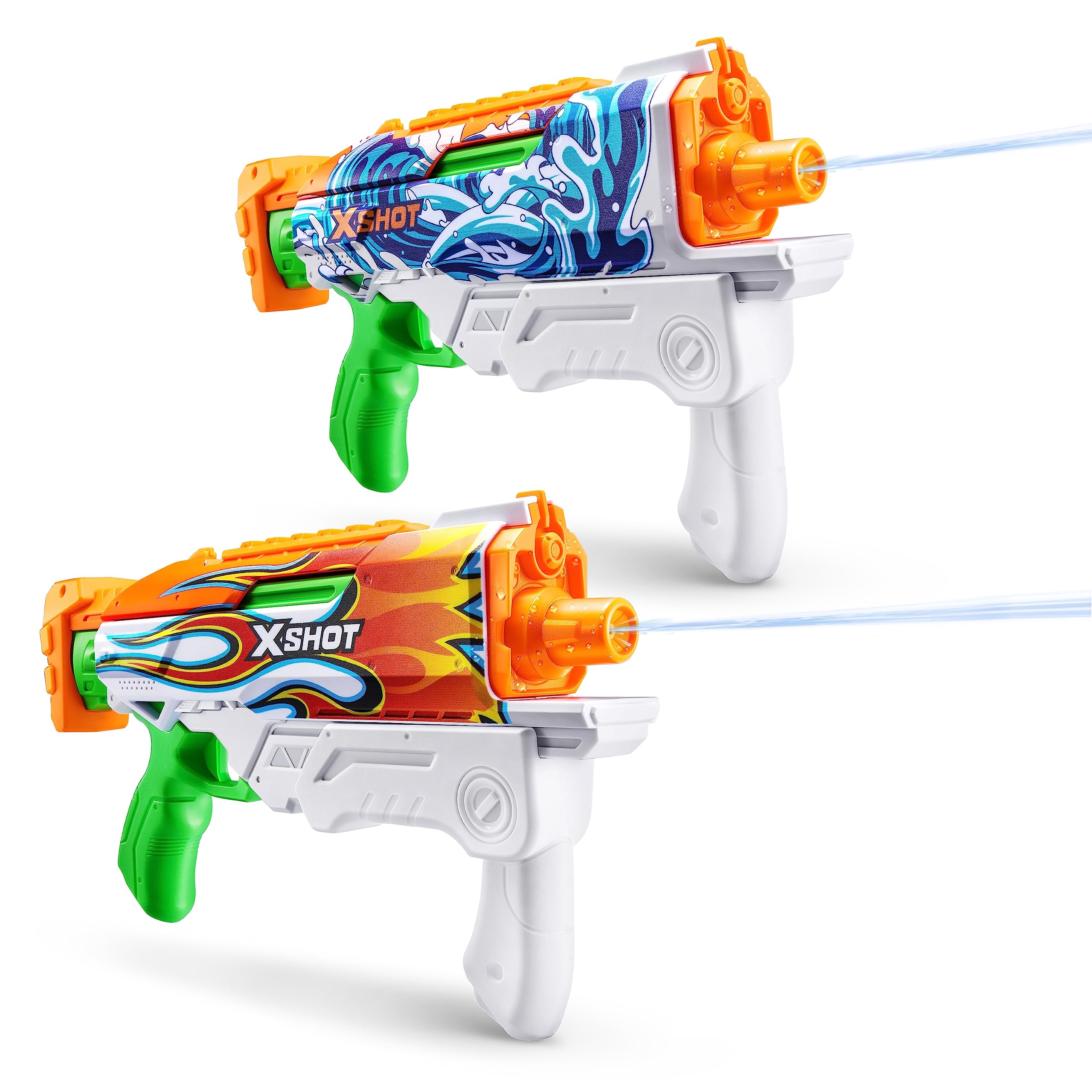 XSHOT Water Fast-Fill Skins Hyperload Water Blaster 2 Pack | 500ml Capacity | 33ft Range