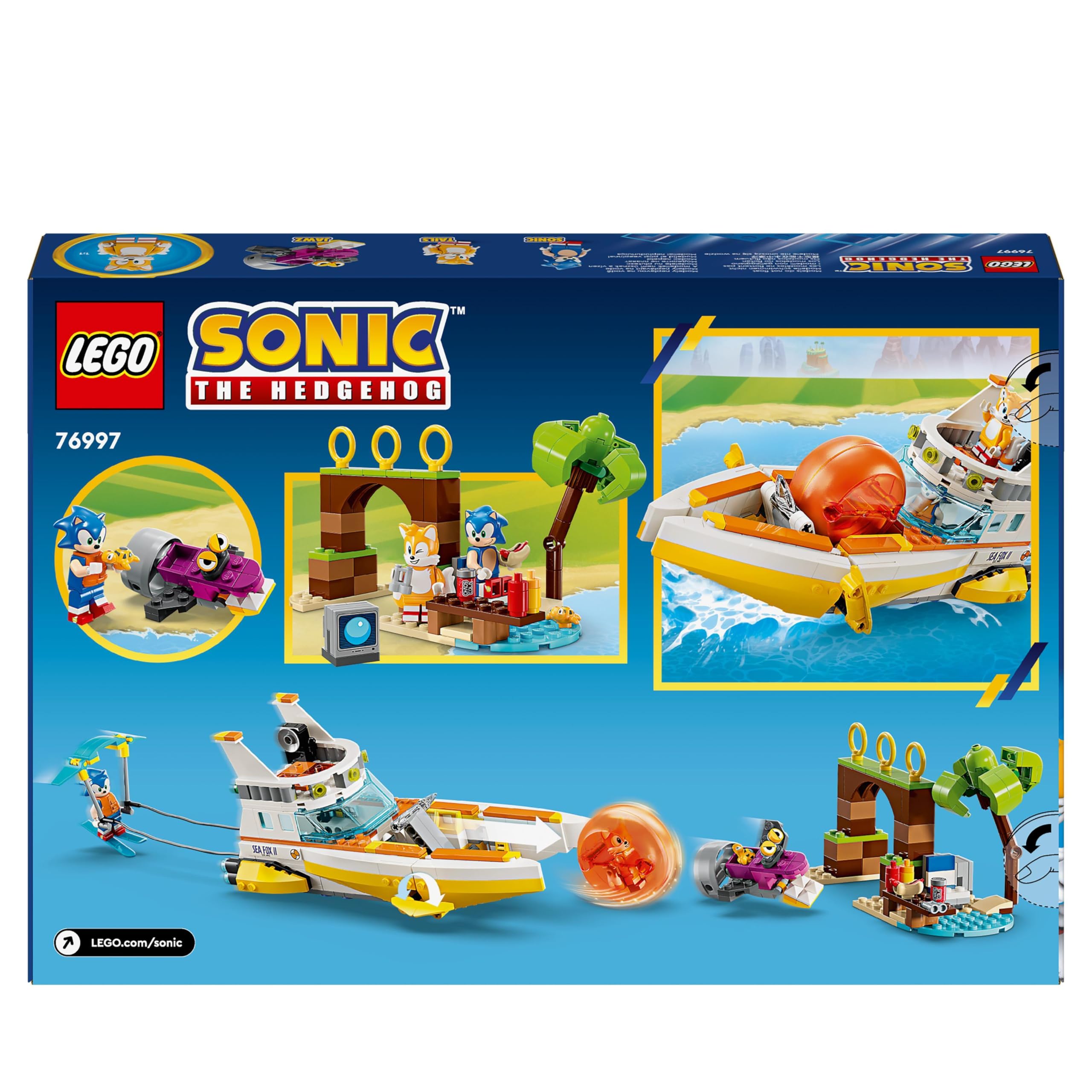 LEGO Sonic the Hedgehog 76997 Tails’ Adventure Boat Playset for 8+ 10