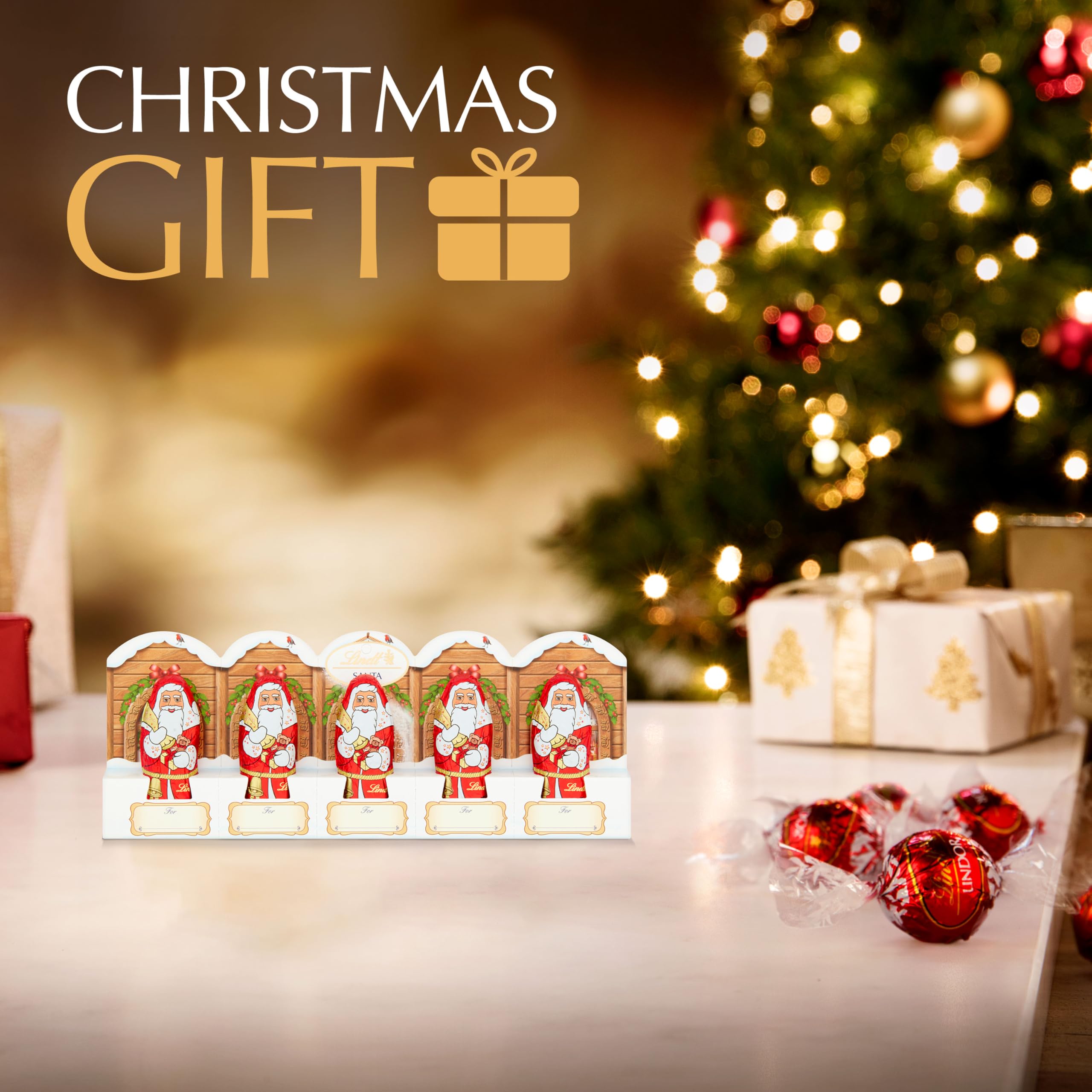 Lindt Santa Christmas Milk Chocolate Gift Pack - 5 Pieces, 50 g 5