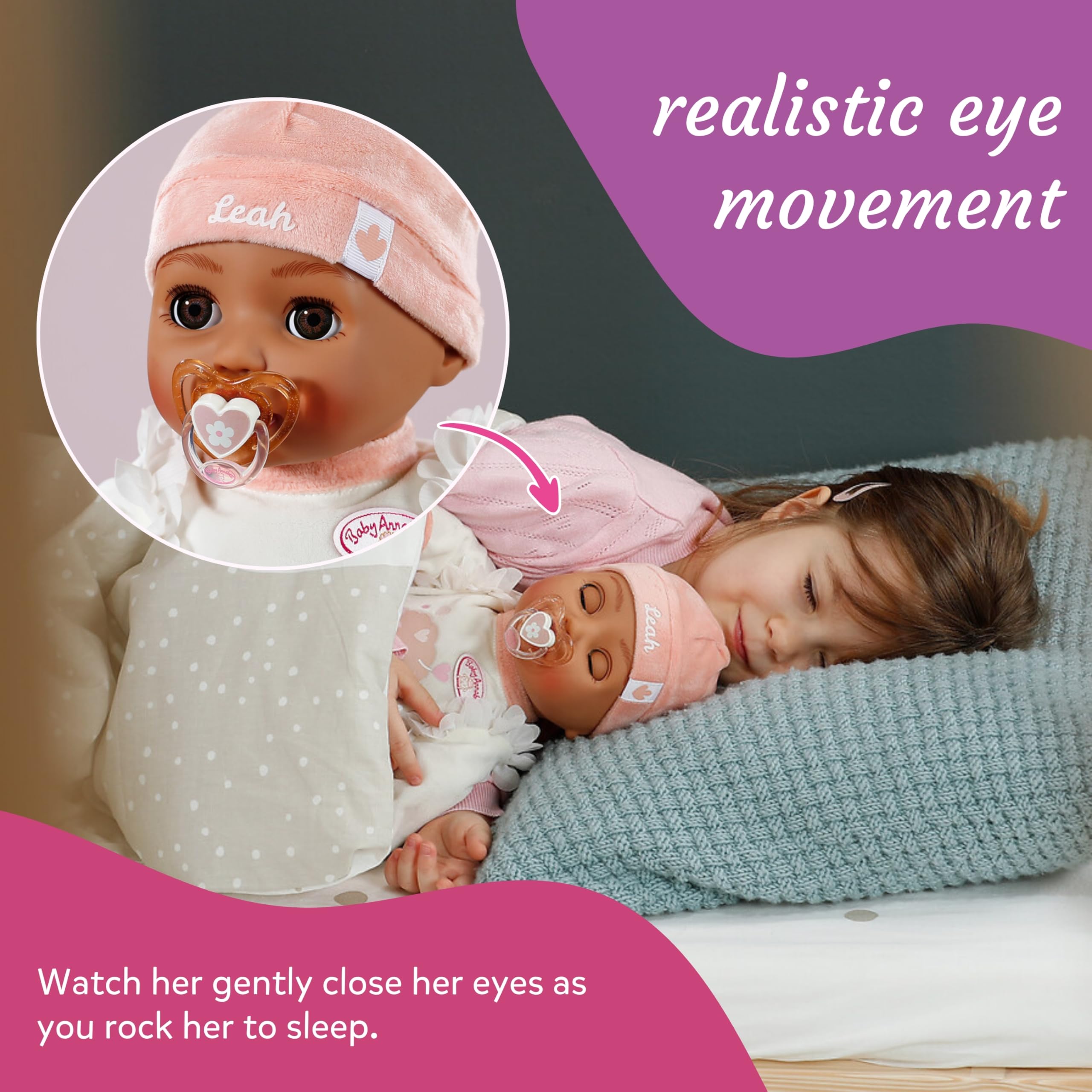 Baby Annabell Leah - 43cm Interactive Baby Doll with Realistic Movements & Sounds 11