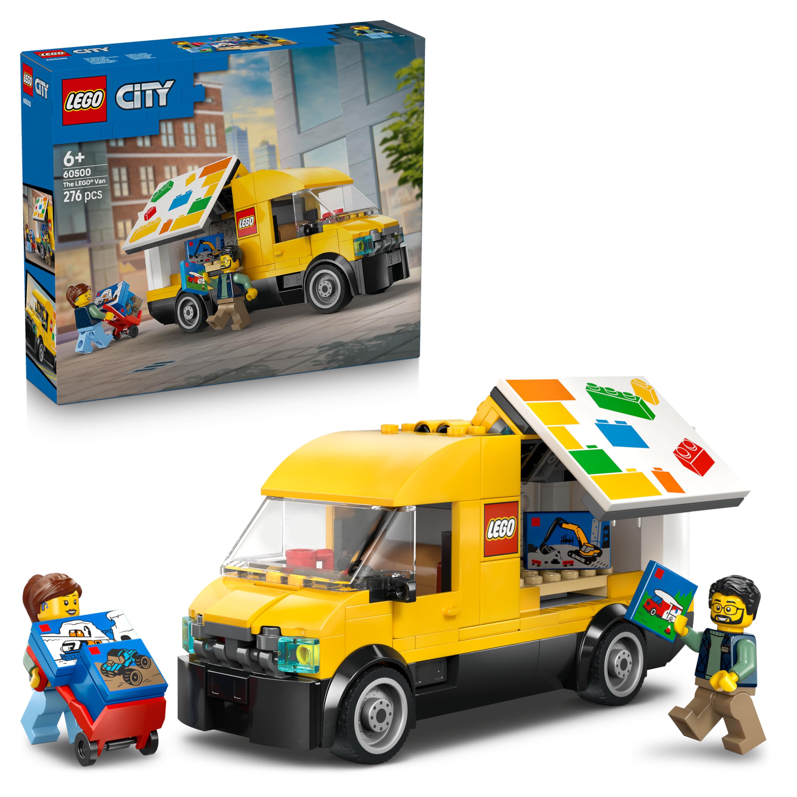 LEGO City The Van Toy Delivery Truck Model Building Kit with 2 Minifigures | Ages 6+
