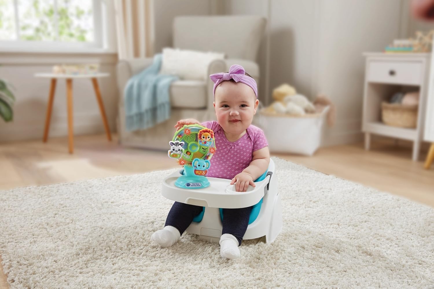VTech Baby Sing Along Spinning Wheel - Interactive Musical Toy for Sensory & Motor Skills Development 6