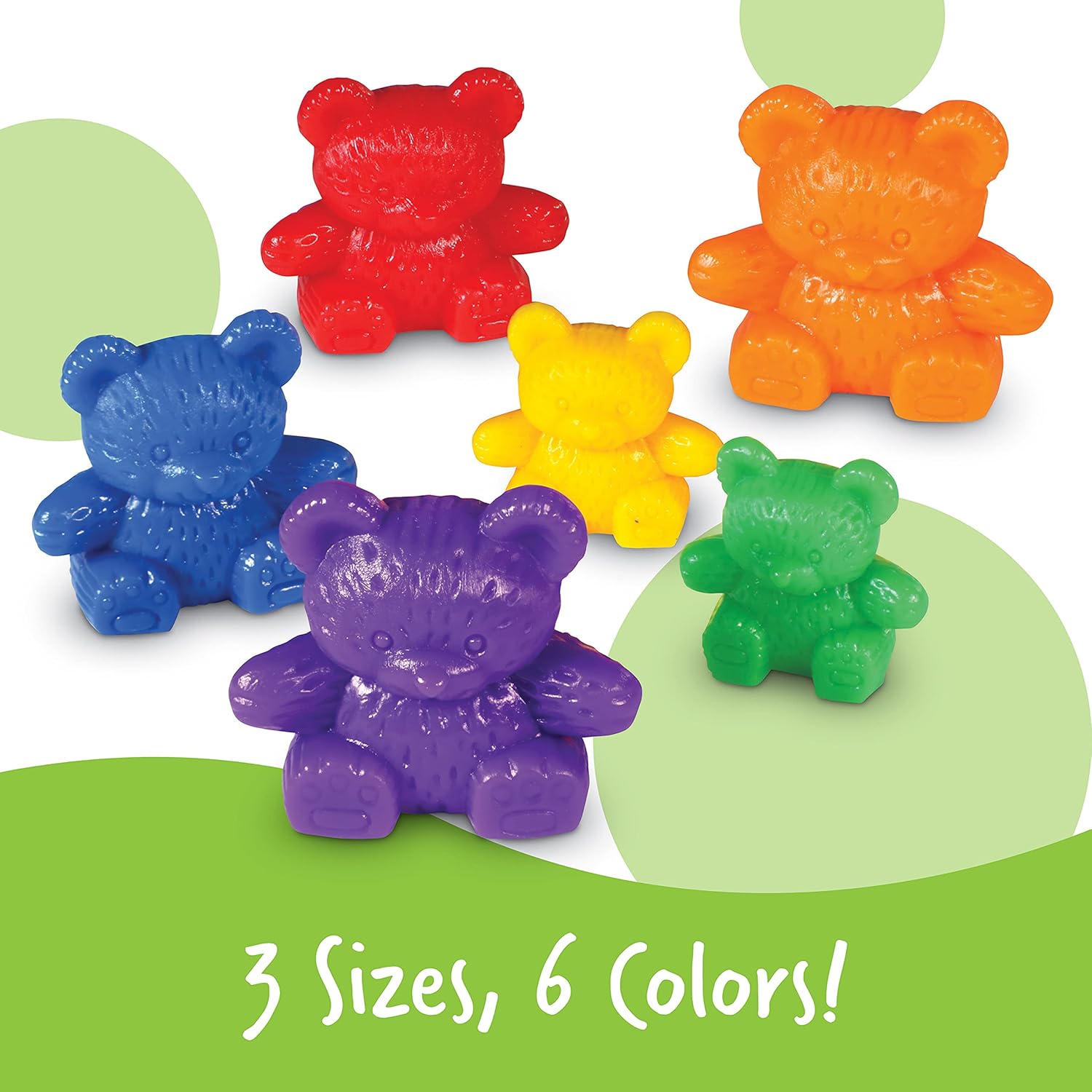 Learning Resources The Original Three Bear Family Counters - 96-Piece Rainbow Maths Set for Ages 3+ 5