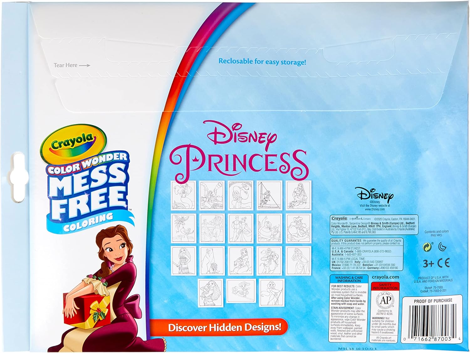 Crayola - Disney Princess Colouring Kit with 18 Pages & 5 Colour Wonder Markers 5
