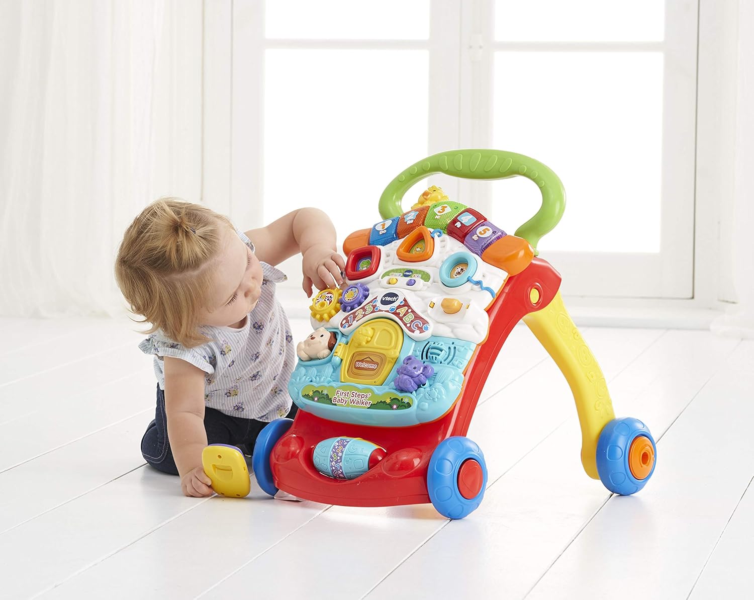 VTech First Steps Baby Walker - 2-in-1 Activity Centre with Lights, Sounds & Shape Sorter for 9 Months+ 7