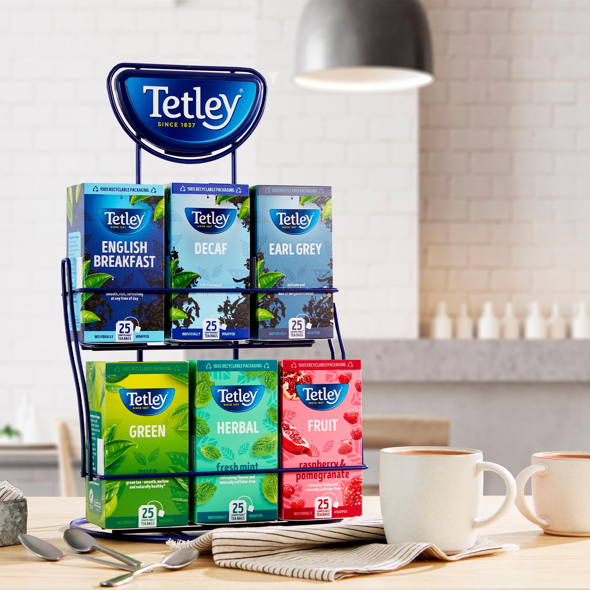 Tetley - Earl Grey Tea Black Tea, 150 Teabags (6 x 25) 12