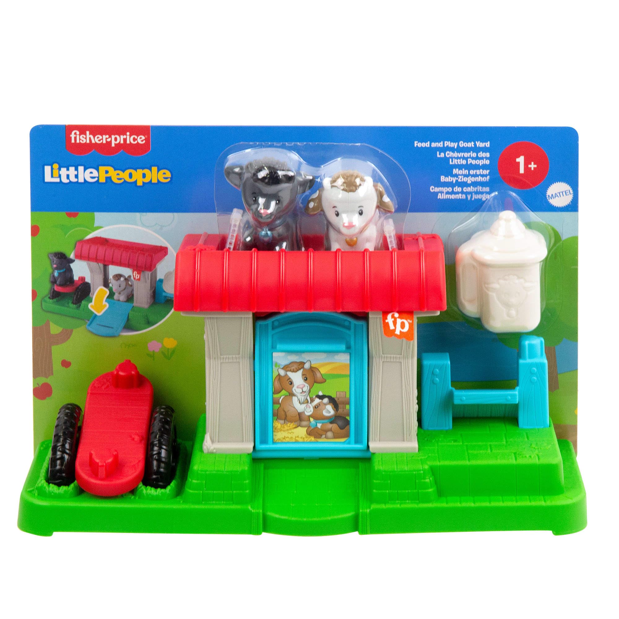 Fisher-Price Little People Feed & Play Goat Yard Playset - Farm-Themed Toddler Toy with Interactive Features 6