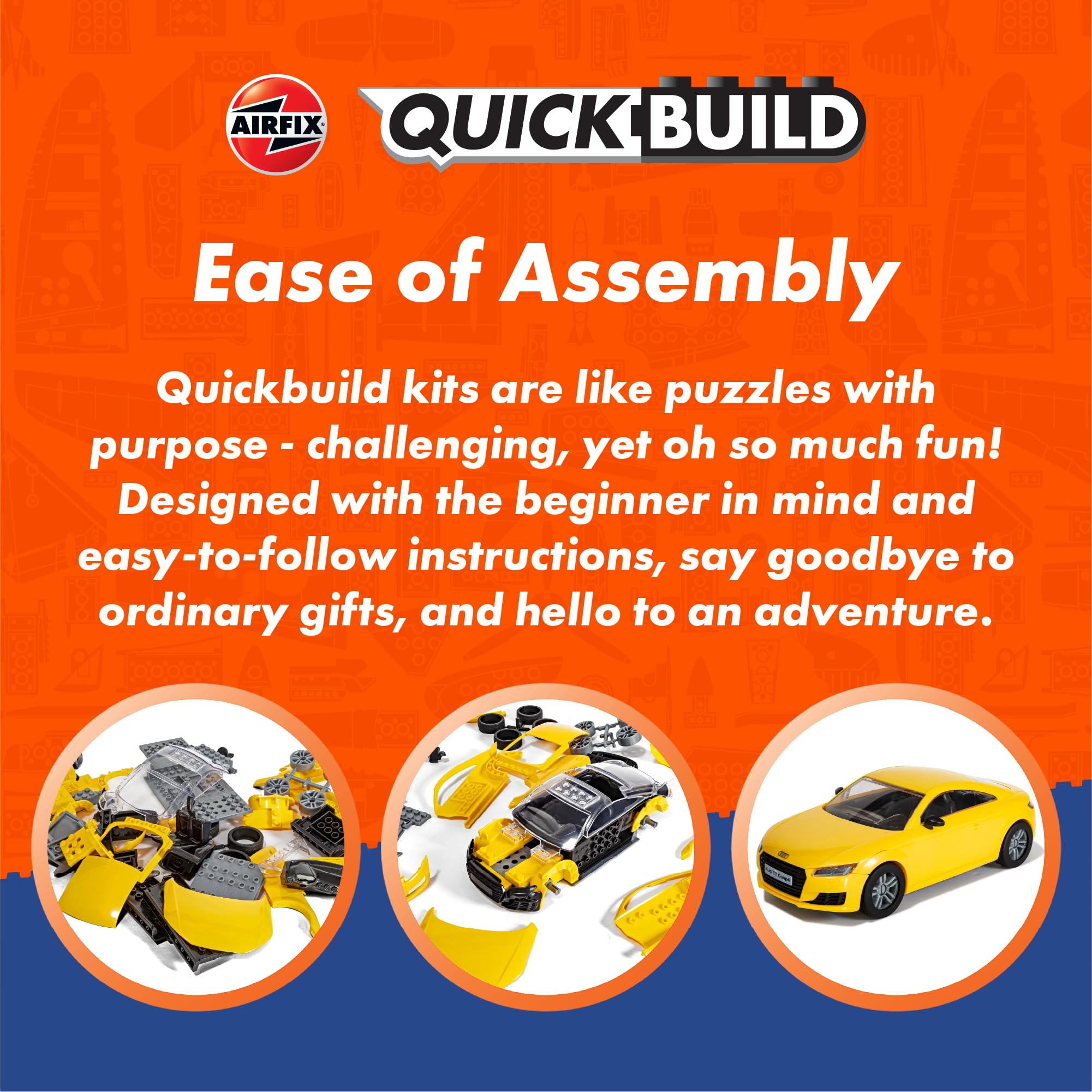 Airfix QUICKBUILD Messerschmitt Bf109 Model Kit - No Glue, No Paint, Snap-Together Aircraft for Kids 5+ 8