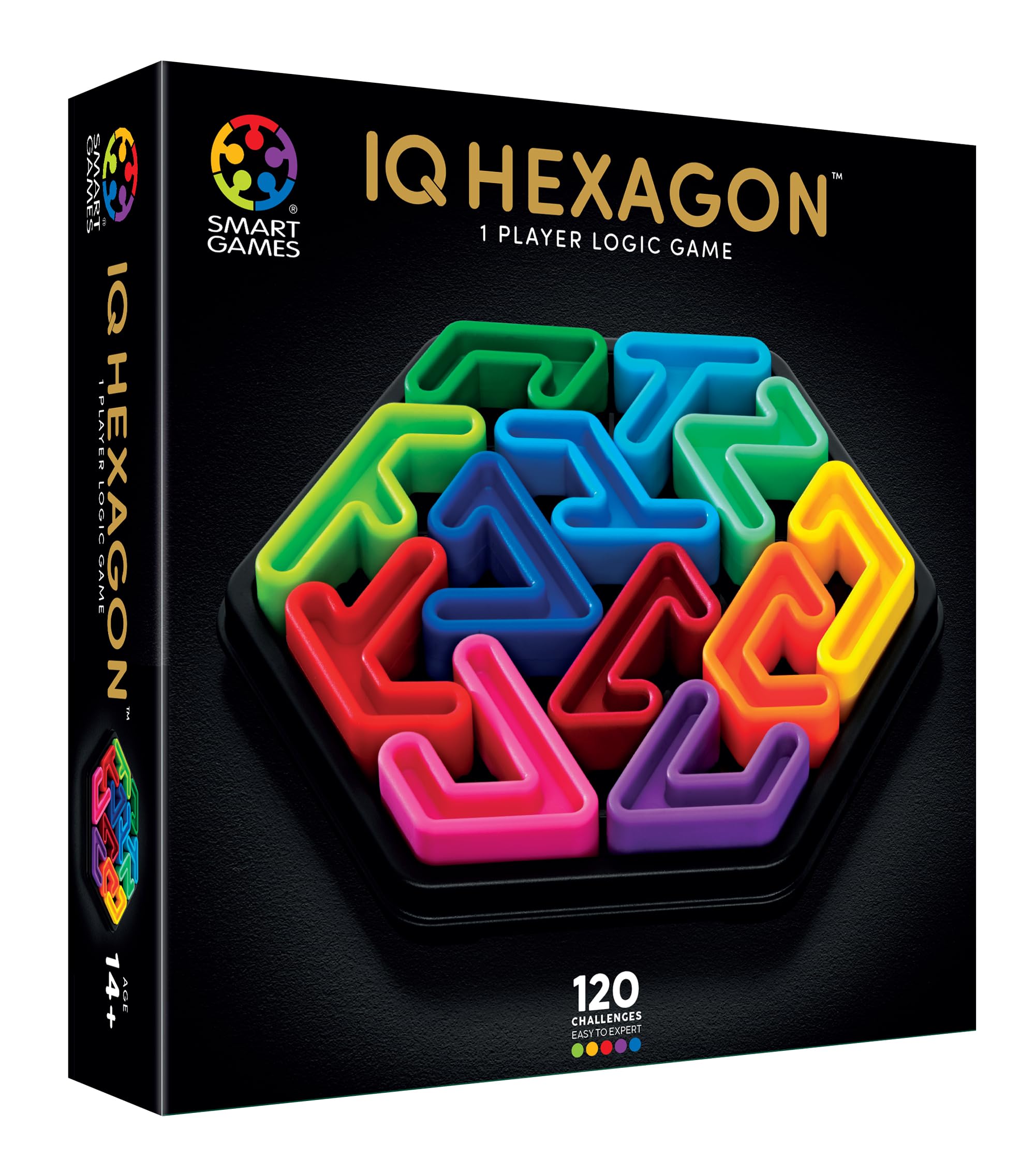SmartGames IQ Deluxe Hexagon - Brain Teaser Puzzle Game with 120 Challenges