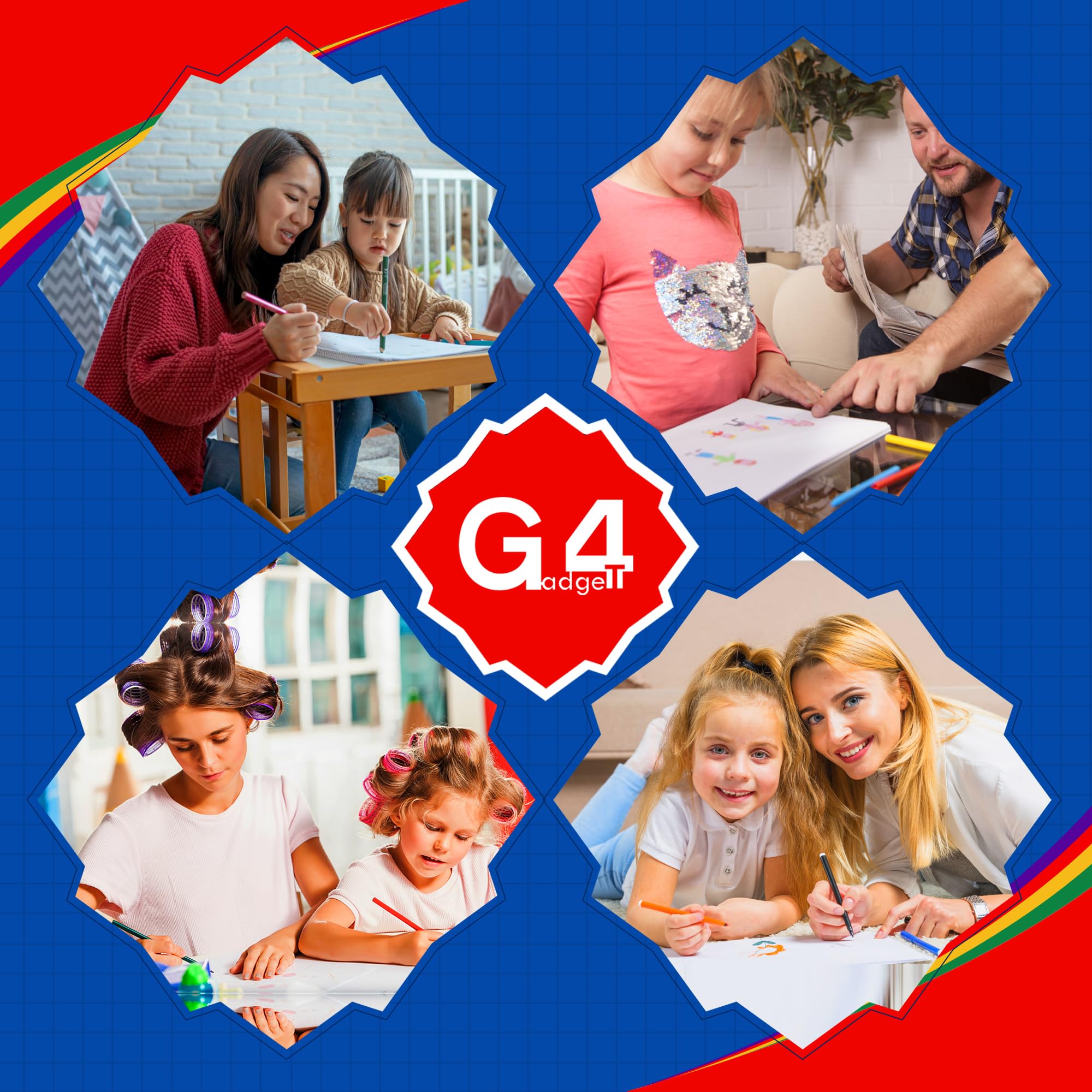 G4GADGET 48 Fine Tip Fiber Coloring Pens - Vibrant Water-Based Art Markers for Kids and Adults 13