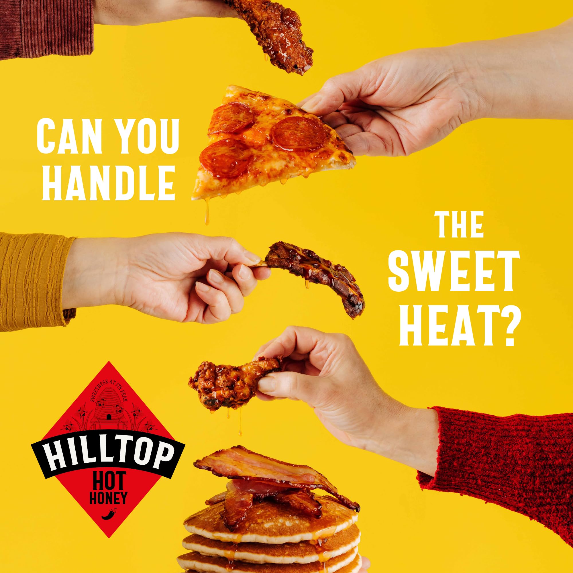 Hilltop Infusion Hot Honey 720g Squeezy Bottle - Spicy Chili Infused Natural Honey 5