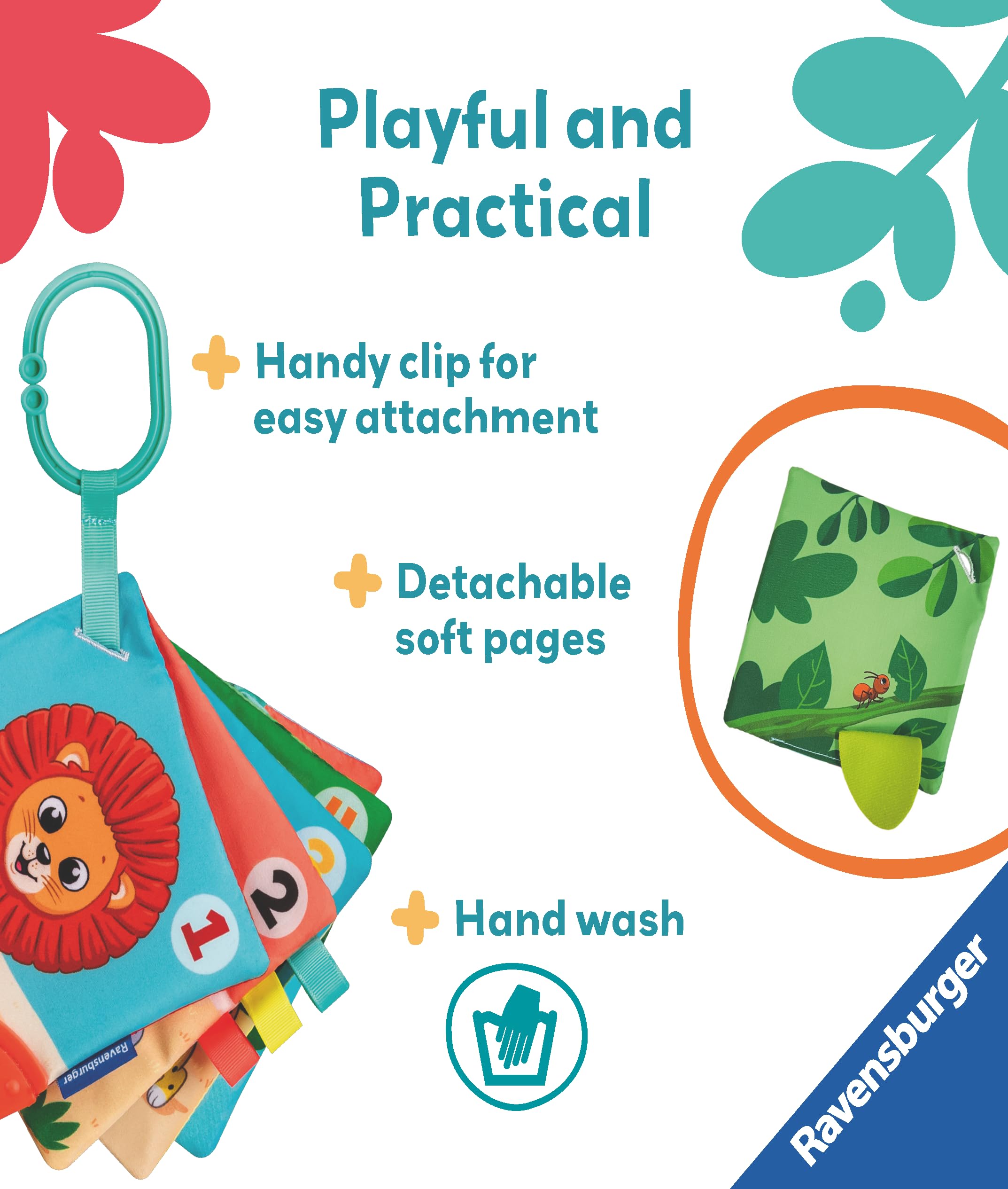 Ravensburger Play+ My First Numbers & Colours Book - Soft Sensory Baby Toy 4