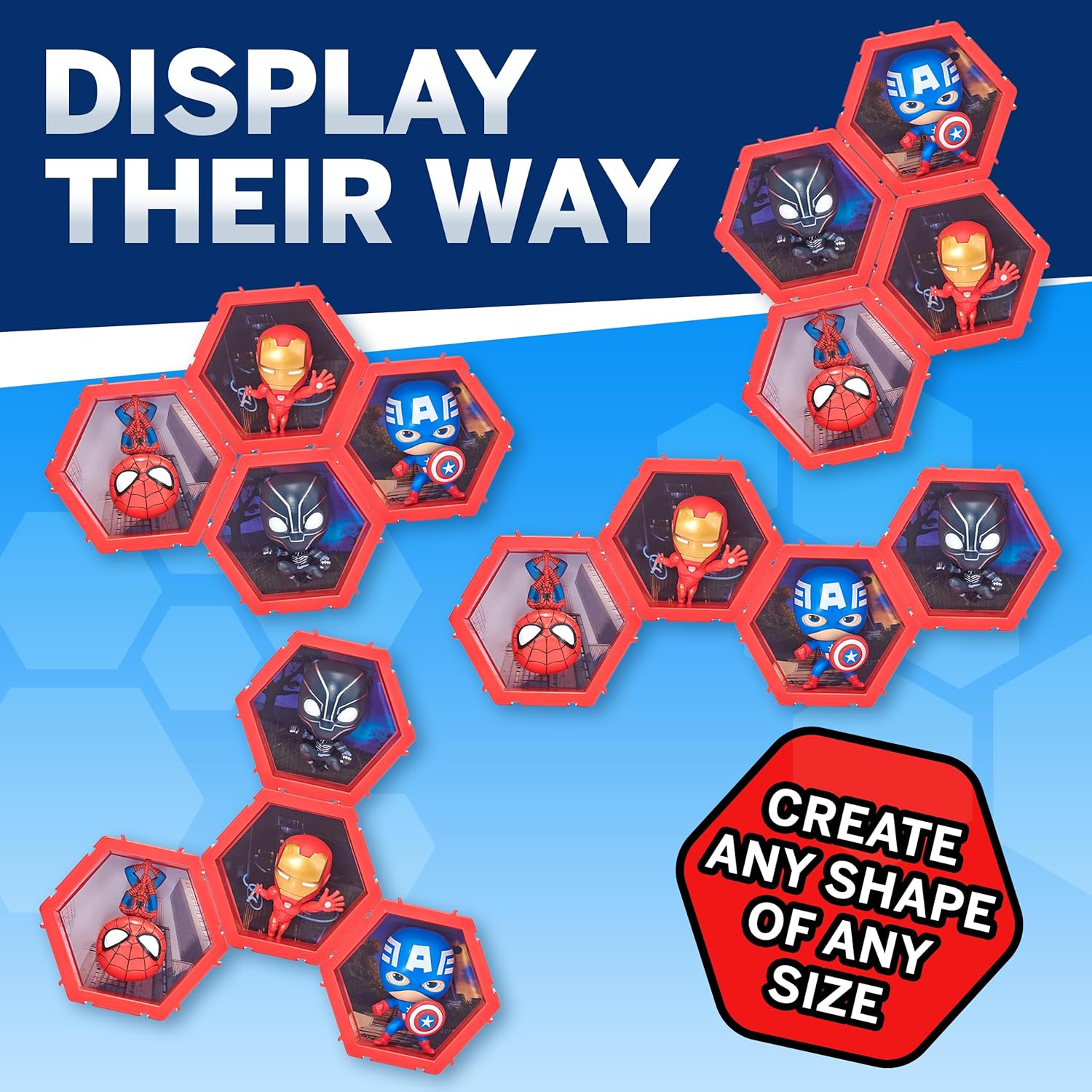 WOW! PODS 4D Marvel Black Panther - Connectable Collectible Bobblehead with 4D Light-Up Display 7