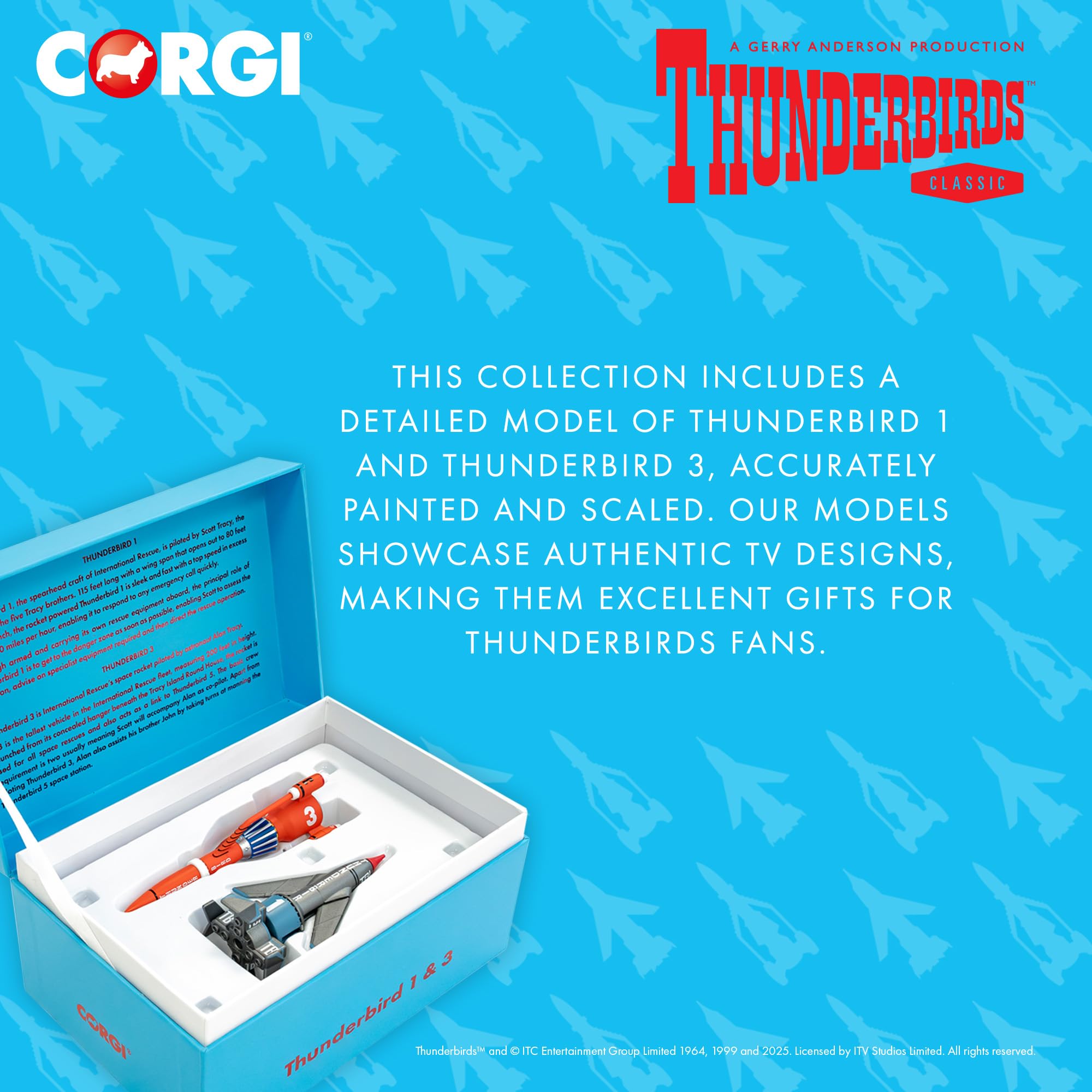 Corgi Diecast Model Cars - CC00902 Thunderbirds F.A.B. Collection Thunderbird 1 & 3