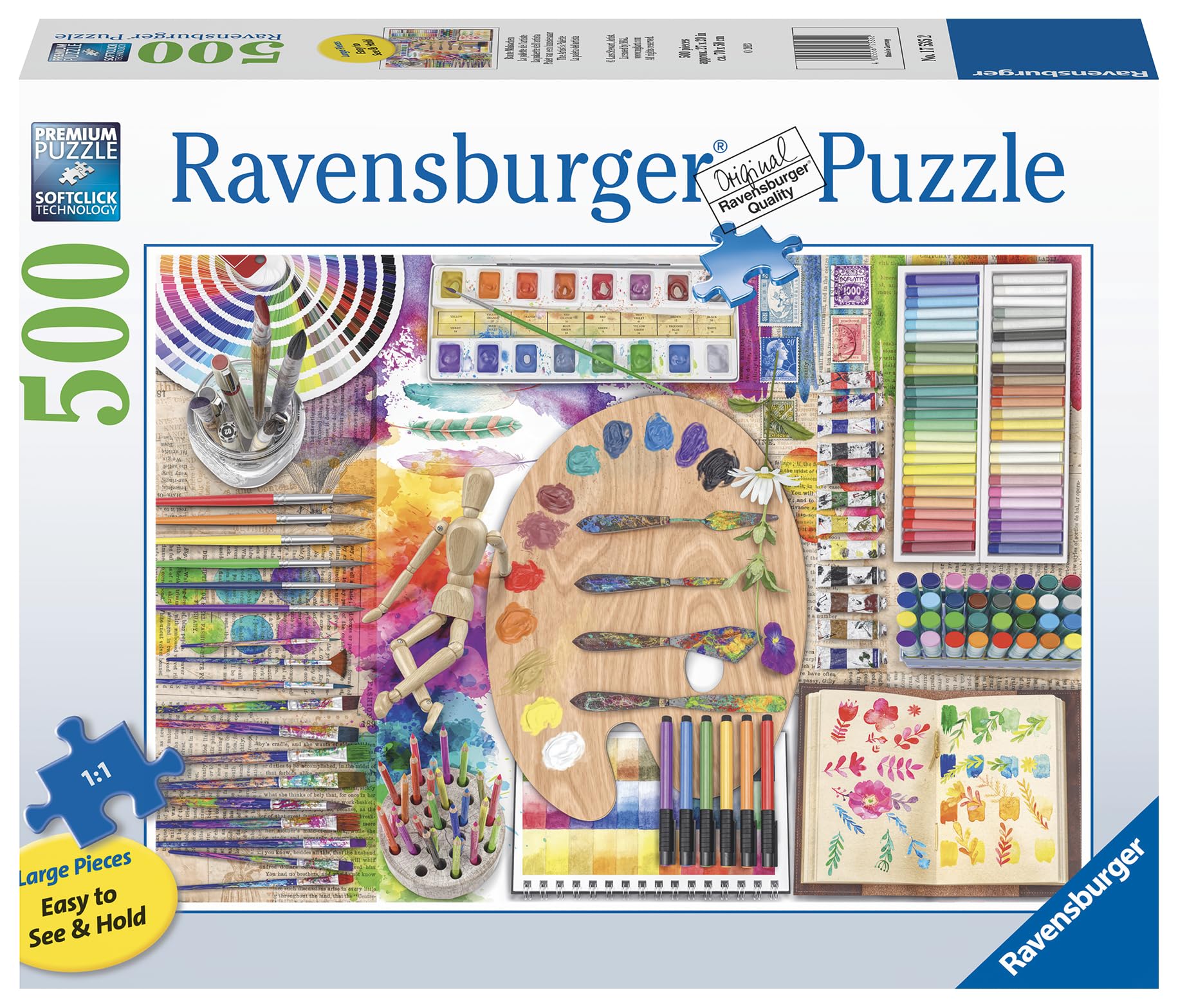 Ravensburger The Artist's Palette 500 Piece Jigsaw Puzzle for Adults & Kids 7