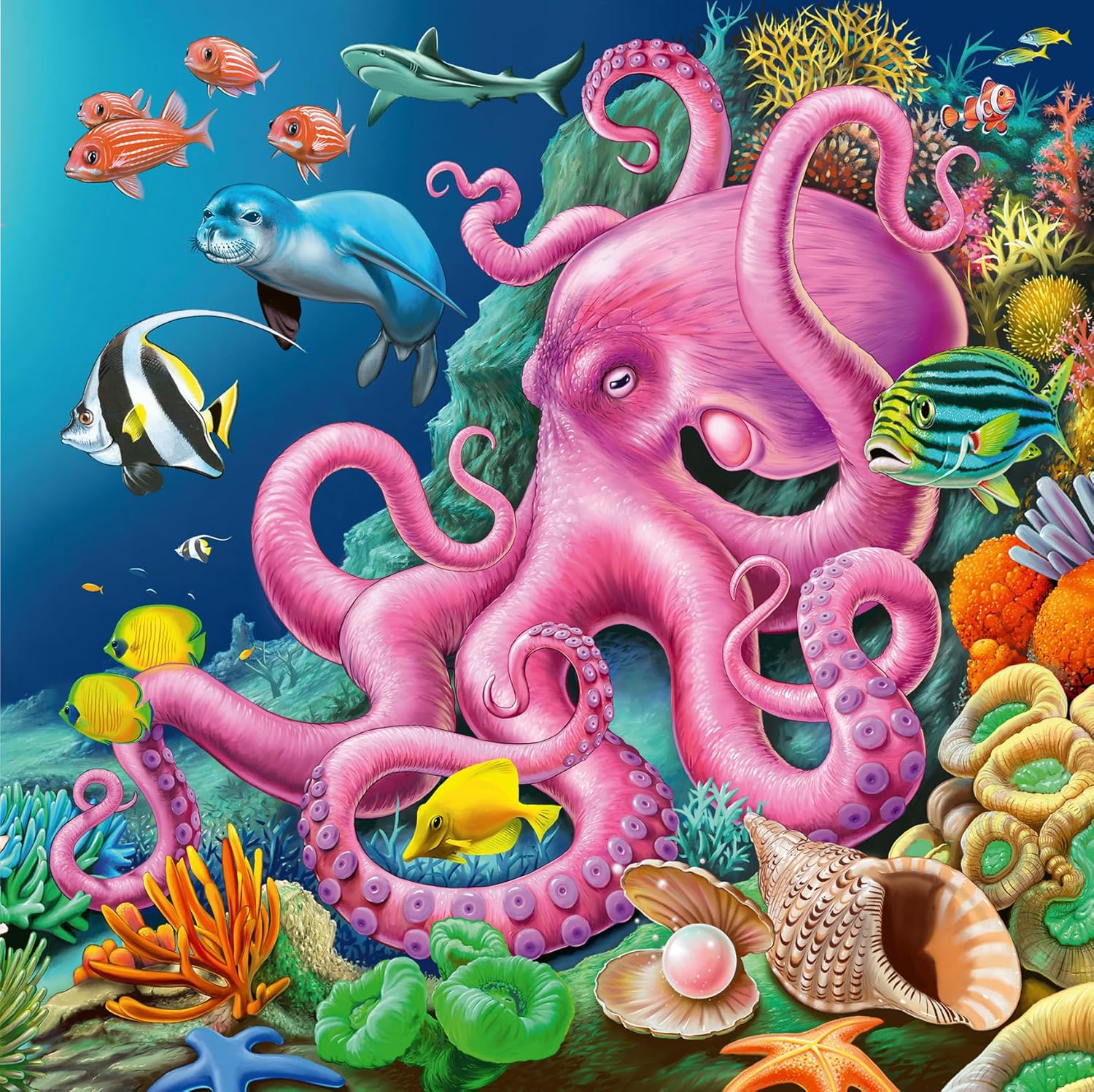 Ravensburger Underwater Sealife Adventure Jigsaw Puzzle - 49-Piece Kids Puzzle for Ages 5+ 7