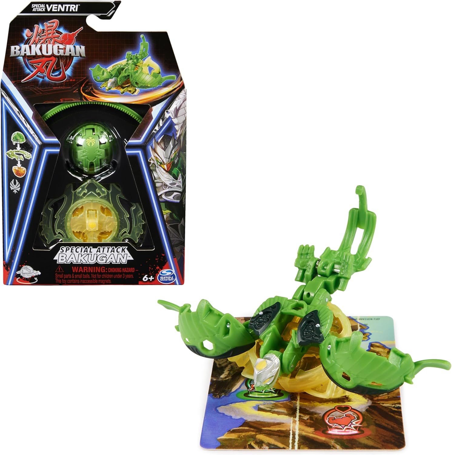 Bakugan Special Attack Ventri - Spinning Collectible Action Figure for Kids 5-15