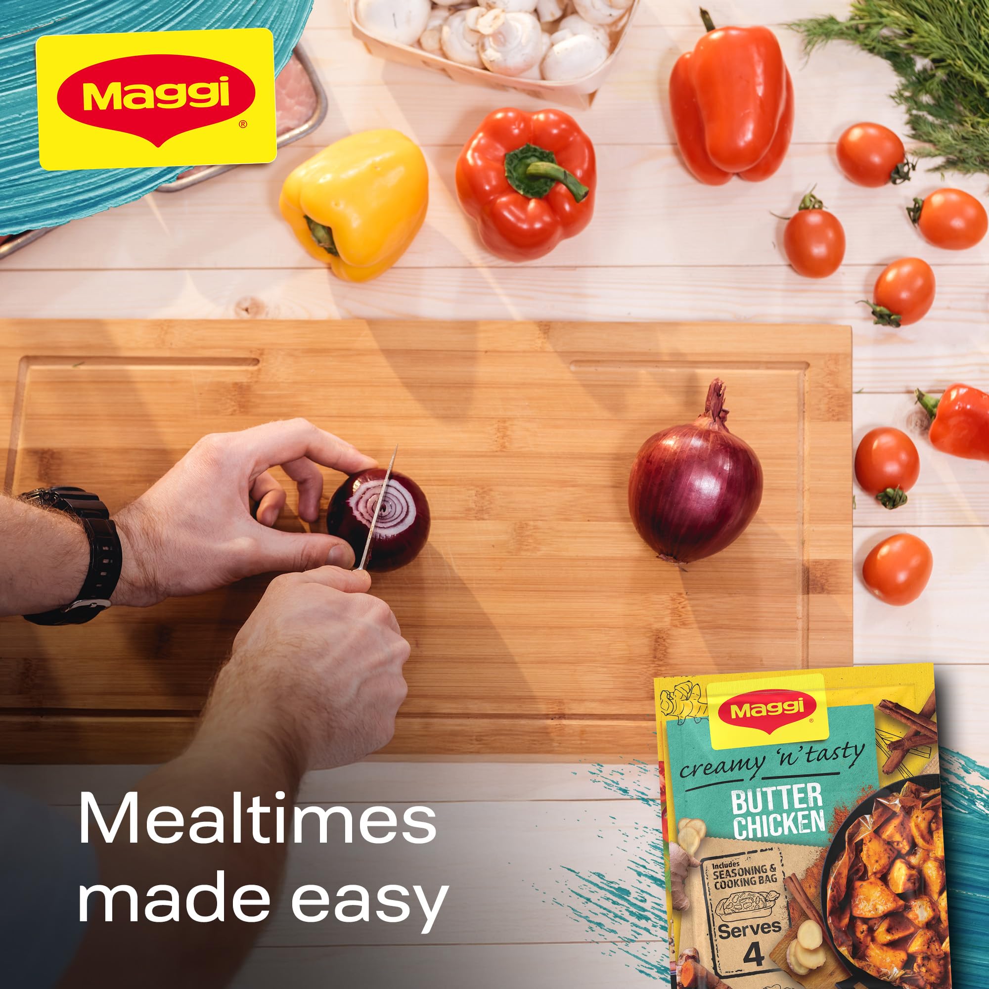 MAGGI So Juicy Butter Chicken Recipe Mix with Cooking Bag (41g) 4