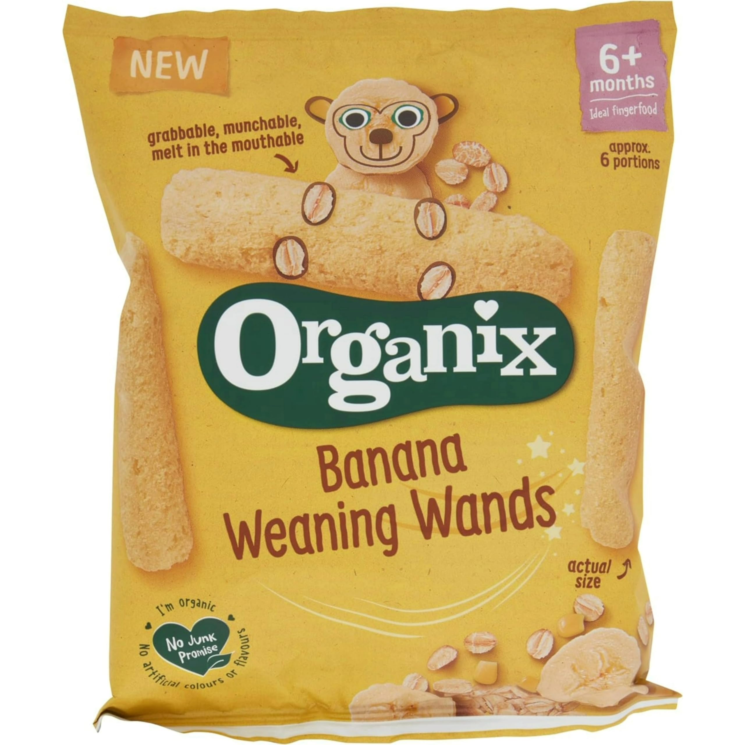 Organix - Banana Weaning Wands Organic Baby Snack 25g (Pack of 5) 6
