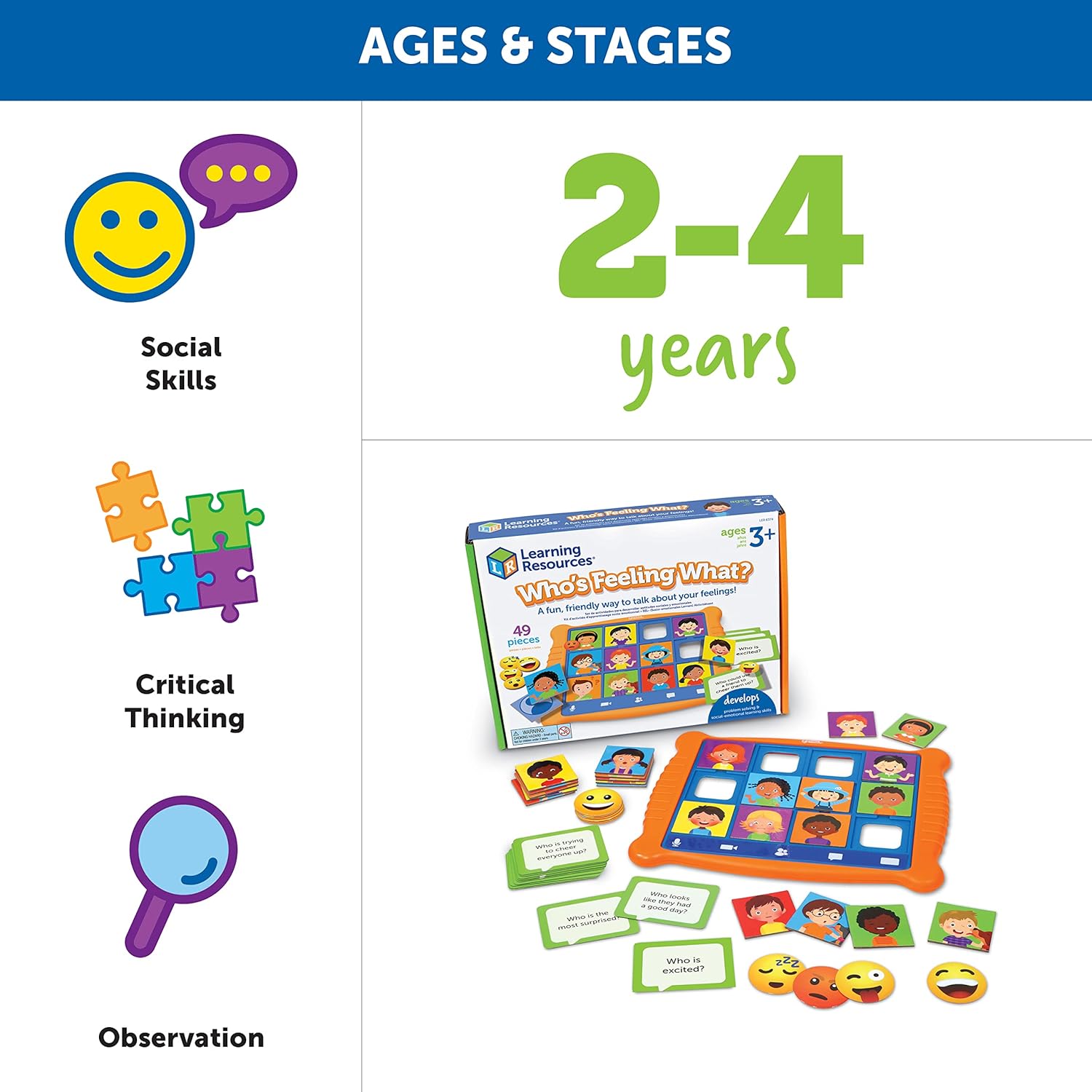 Learning Resources Who's Feeling What? Social Emotional Learning Game - Ages 3-7 4