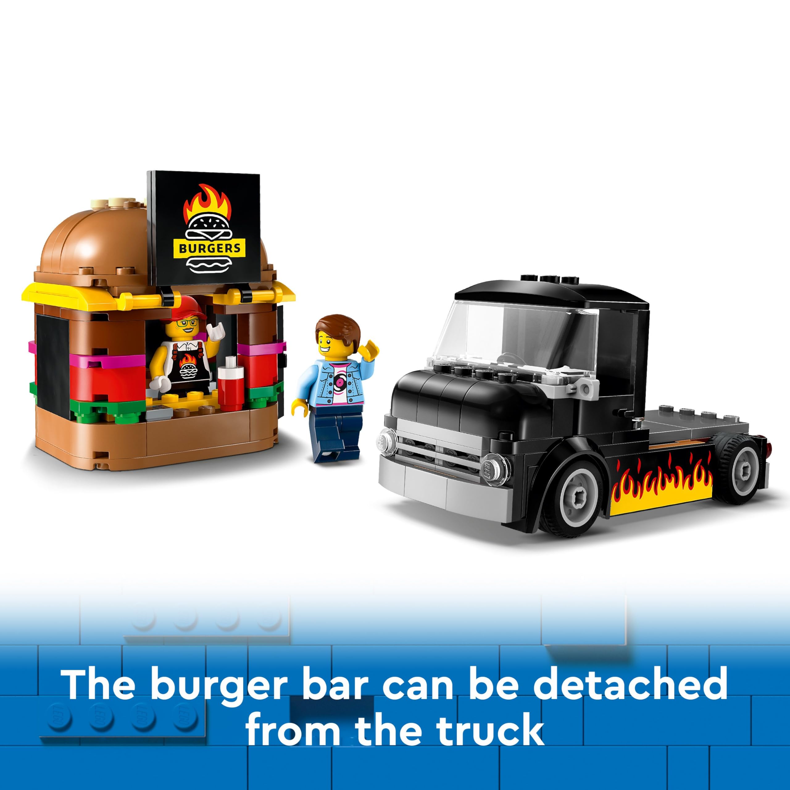 LEGO City Burger Van Building Set 60404 | Ages 5+ | Includes Food Truck & Minifigures 3